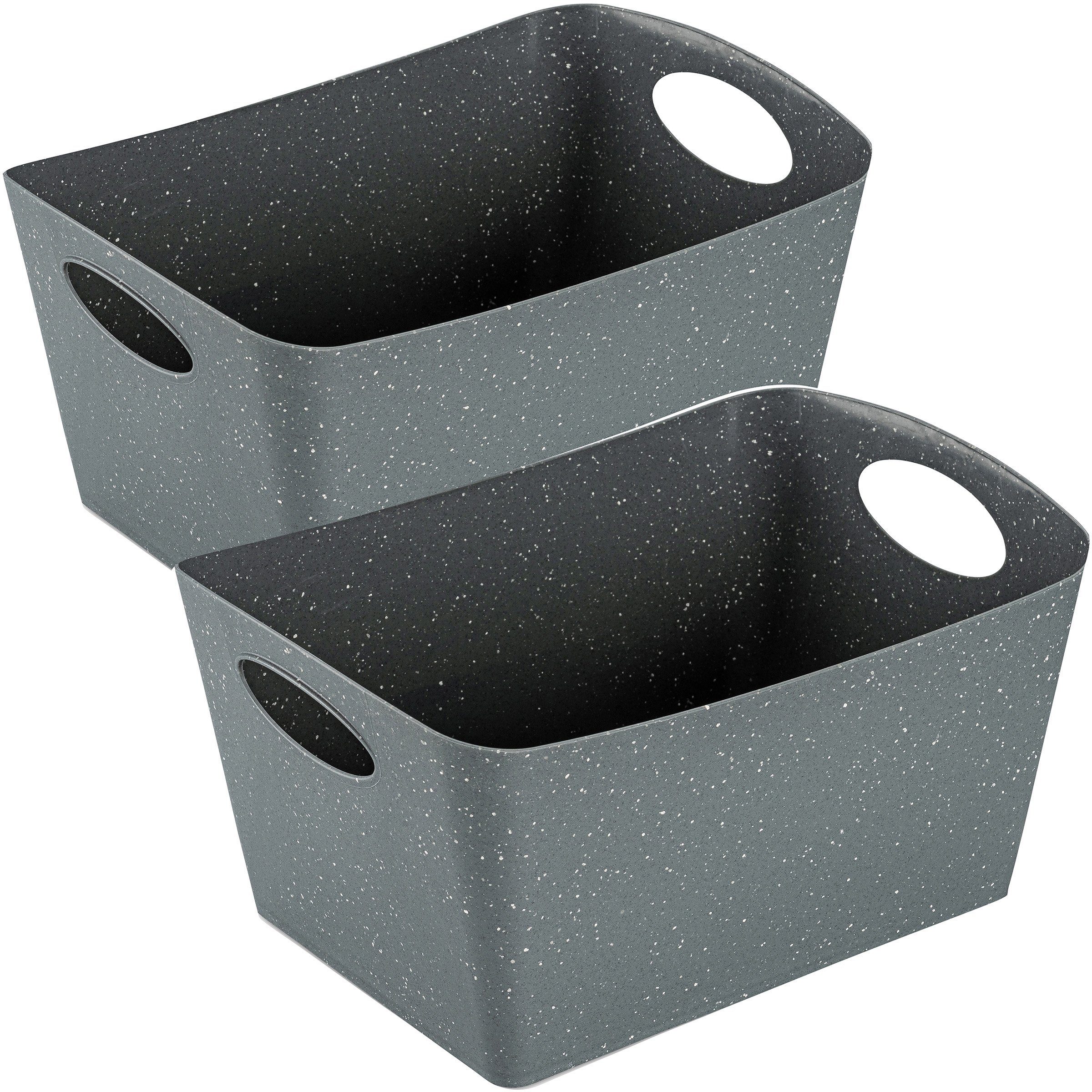 KOZIOL Organizer BOXXX M (Set, 2 St), Aufbewahrungsbox, Made in Germany, 100% recyceltes Material, 3,5 Liter