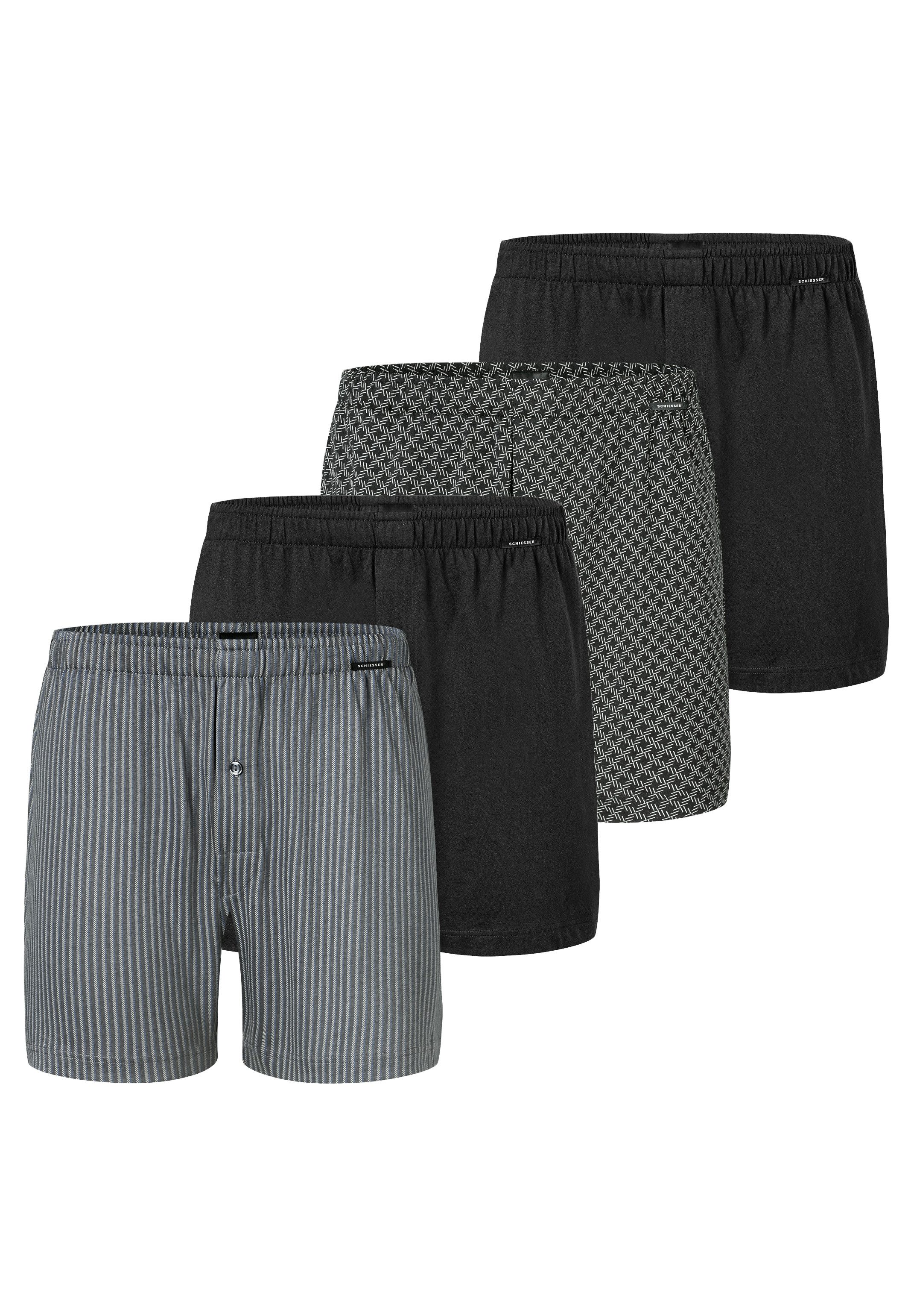 Schiesser Boxershorts 4er Pack Singel-Jersey (Spar-Set, günstig online kaufen