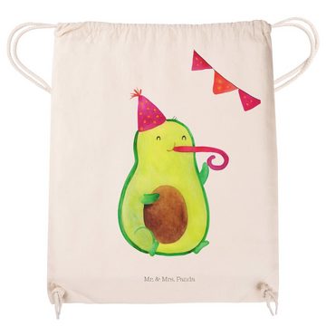 Mr. & Mrs. Panda Sporttasche Avocado Party - Transparent - Geschenk, Veggie, Beutel, Sportbeutel, (1-tlg), Stabile Kordel