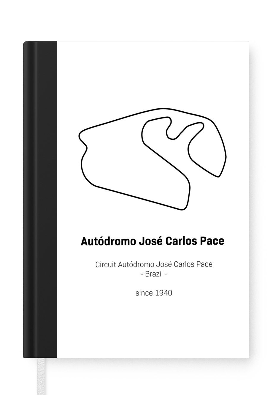 MuchoWow Notizbuch Brasilien - Rennstrecke - Formel 1, Journal, Merkzettel, Tagebuch, Notizheft, A5, 98 Seiten, Haushaltsbuch