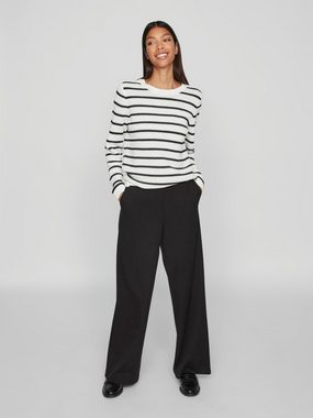 Vila Rundhalspullover VIDALO O-NECK L/S STRIPE KNIT TOP- NOOS