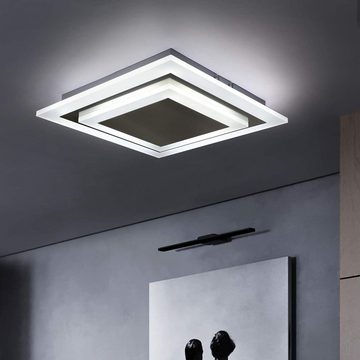 Nettlife LED Deckenleuchte Deckenlampe Dimmbar mit Fernbedienung stufenlos 41W 40cm, LED fest integriert, Warmweiß, Neutralweiß, Kaltweiß, für Wohnzimmer Schlafzimmer Büro Küche