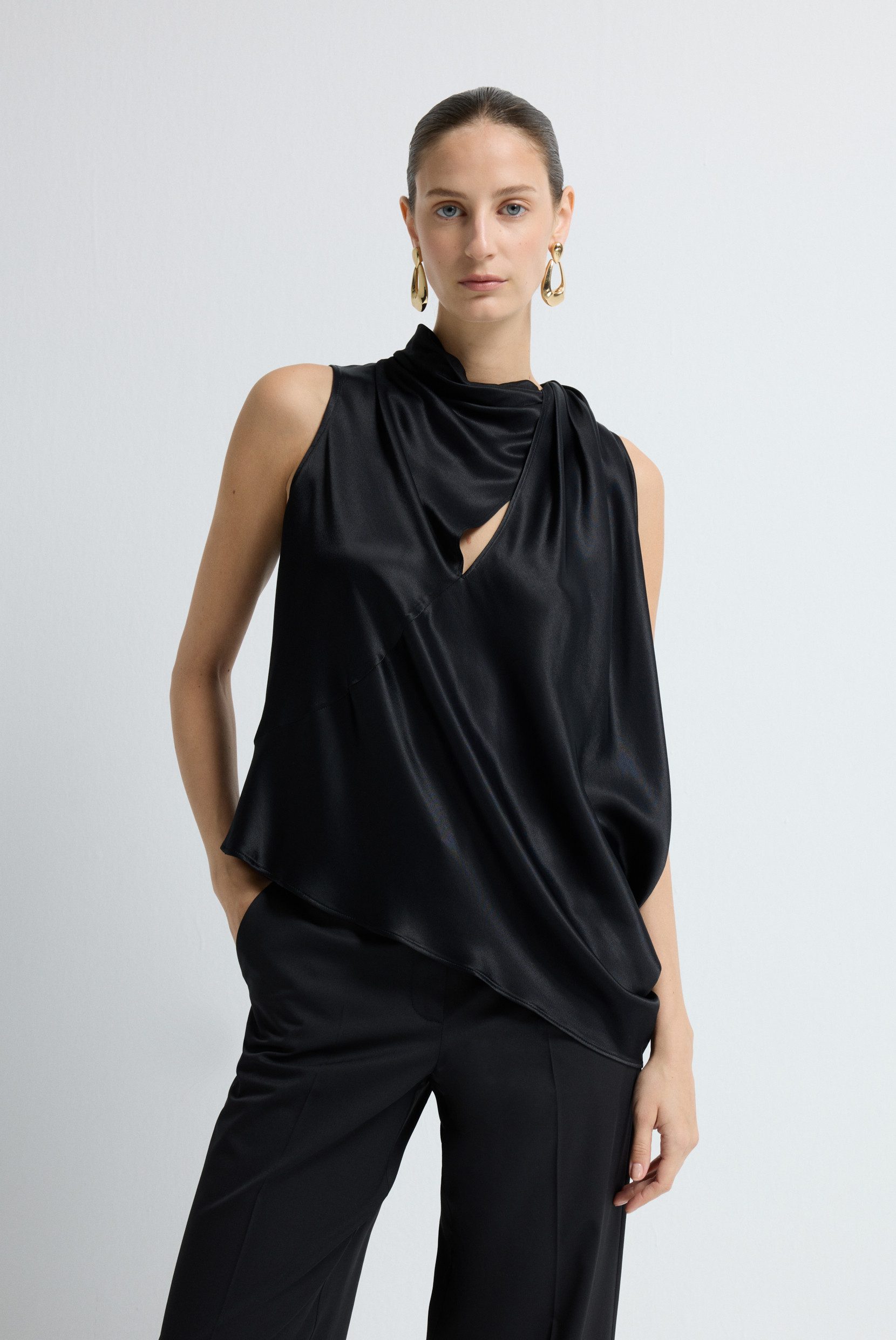 adL Blusentop Ärmellose Bluse