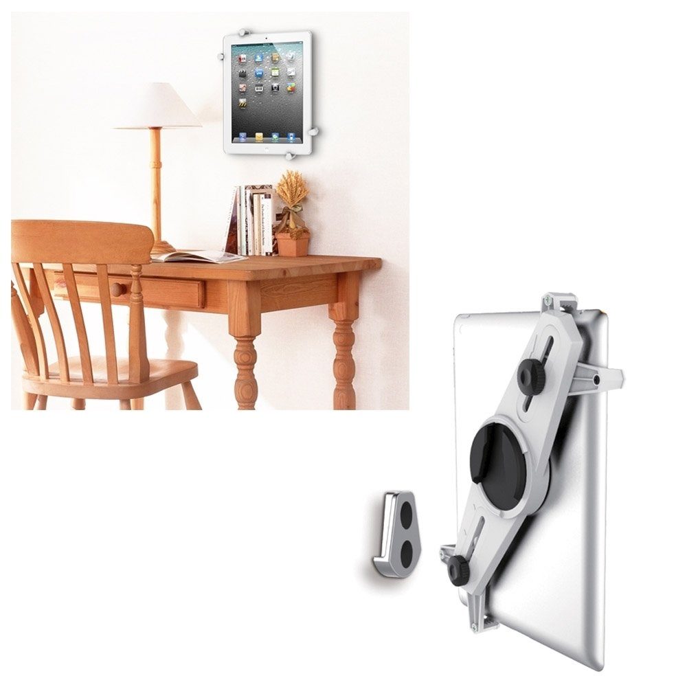 Systafex® Tablet-Halterung Tablethalterung Tablethalter für Tablet 7 - 11 Zoll zur Wandmontage, (bis 11 Zoll, Komplett-Set, Für 7 - 11 Zoll Tablets)
