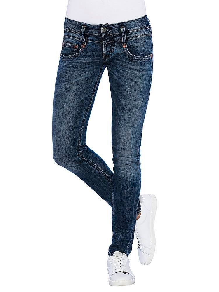Herrlicher Stretch-Jeans HERRLICHER PITCH Slim Denim Stretch fringe 5303-D9