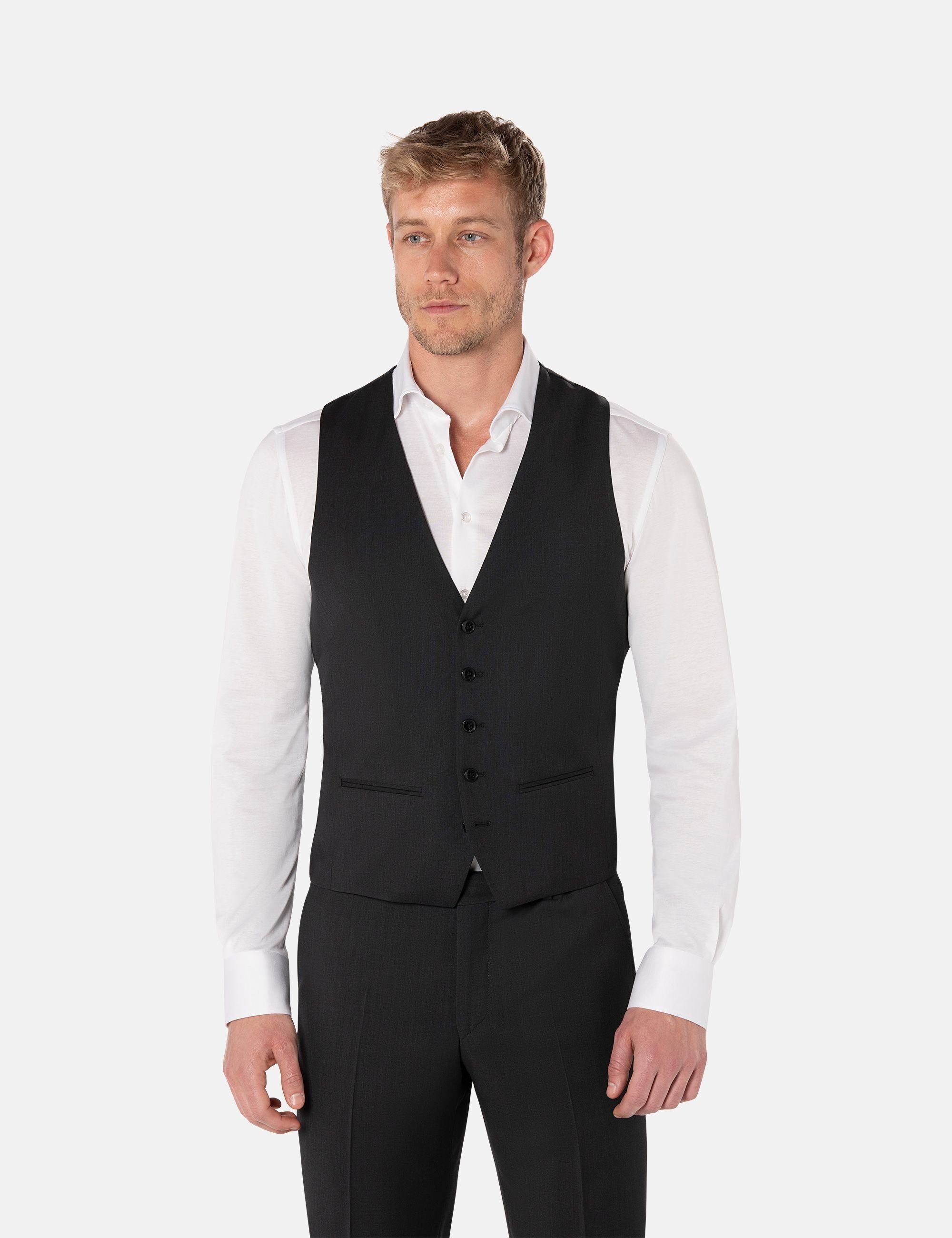BENVENUTO. Anzugweste ENZO (1-tlg) mit Doppelpaspeltaschen
