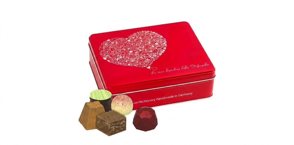 Confiserie Rabbel Schokolade Präsentdose mit Pralinen und Trüffeln 210g, 1 x