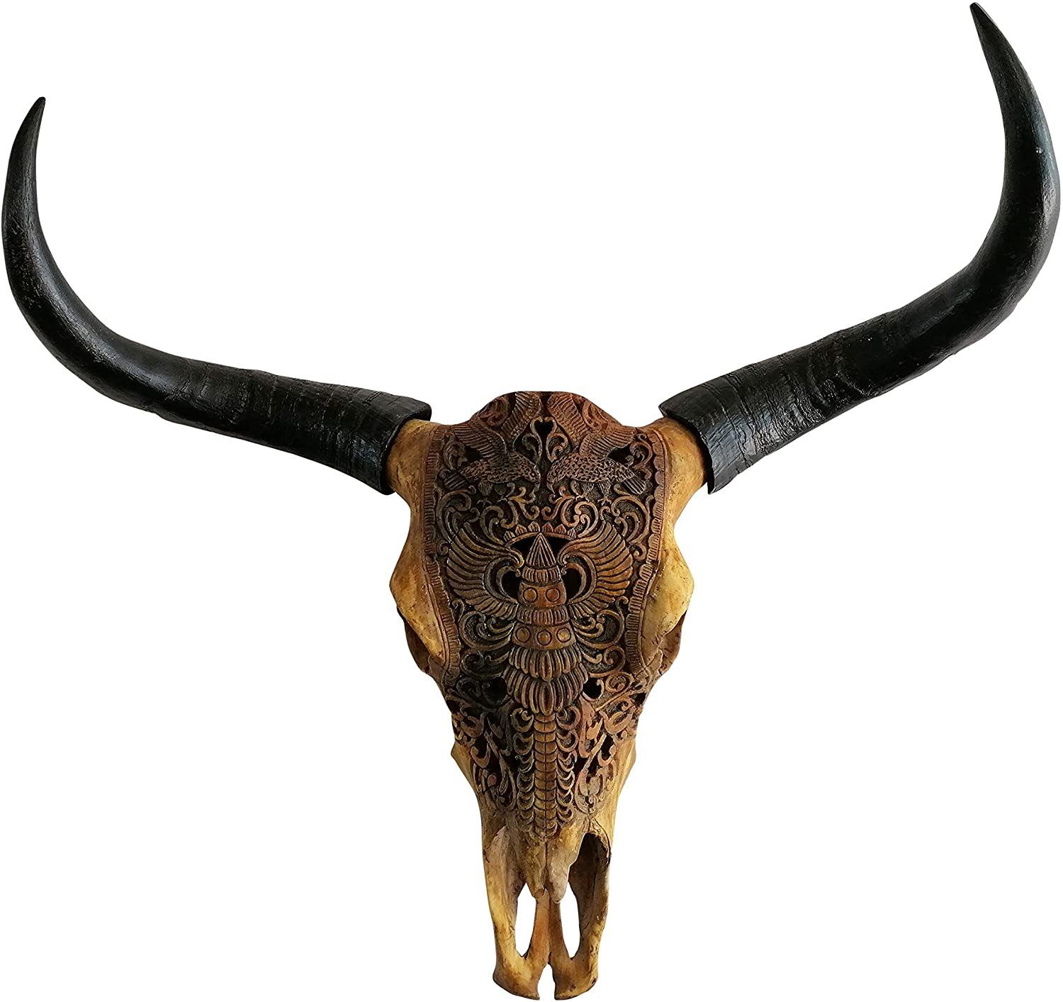 - Bullenschädel Moderne Wohnzimmer Polyresin 72 cm Groß Luxus für Geweih Stier Dekoration Stierkopf Schlafzimmer Riesig - Wanddekoobjekt Deko - Bullenkopf MichaelNoll oder XXL Wanddeko Hörner Wanddekoration