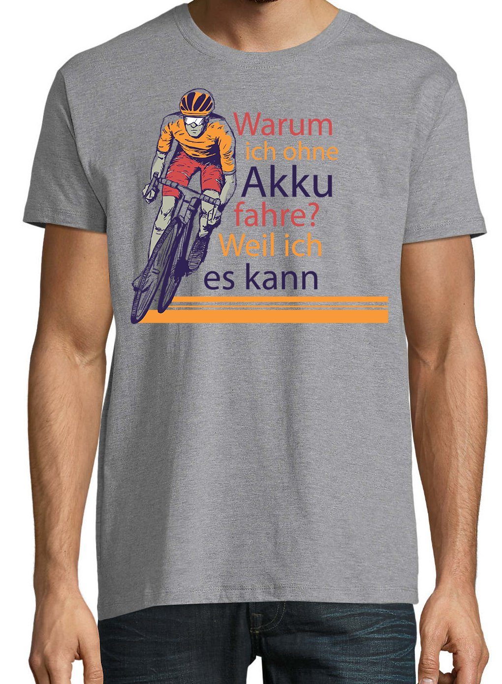 Youth Designz T-Shirt "Warum ich ohne Akku fahre? Weil ich es kann" Herren günstig online kaufen