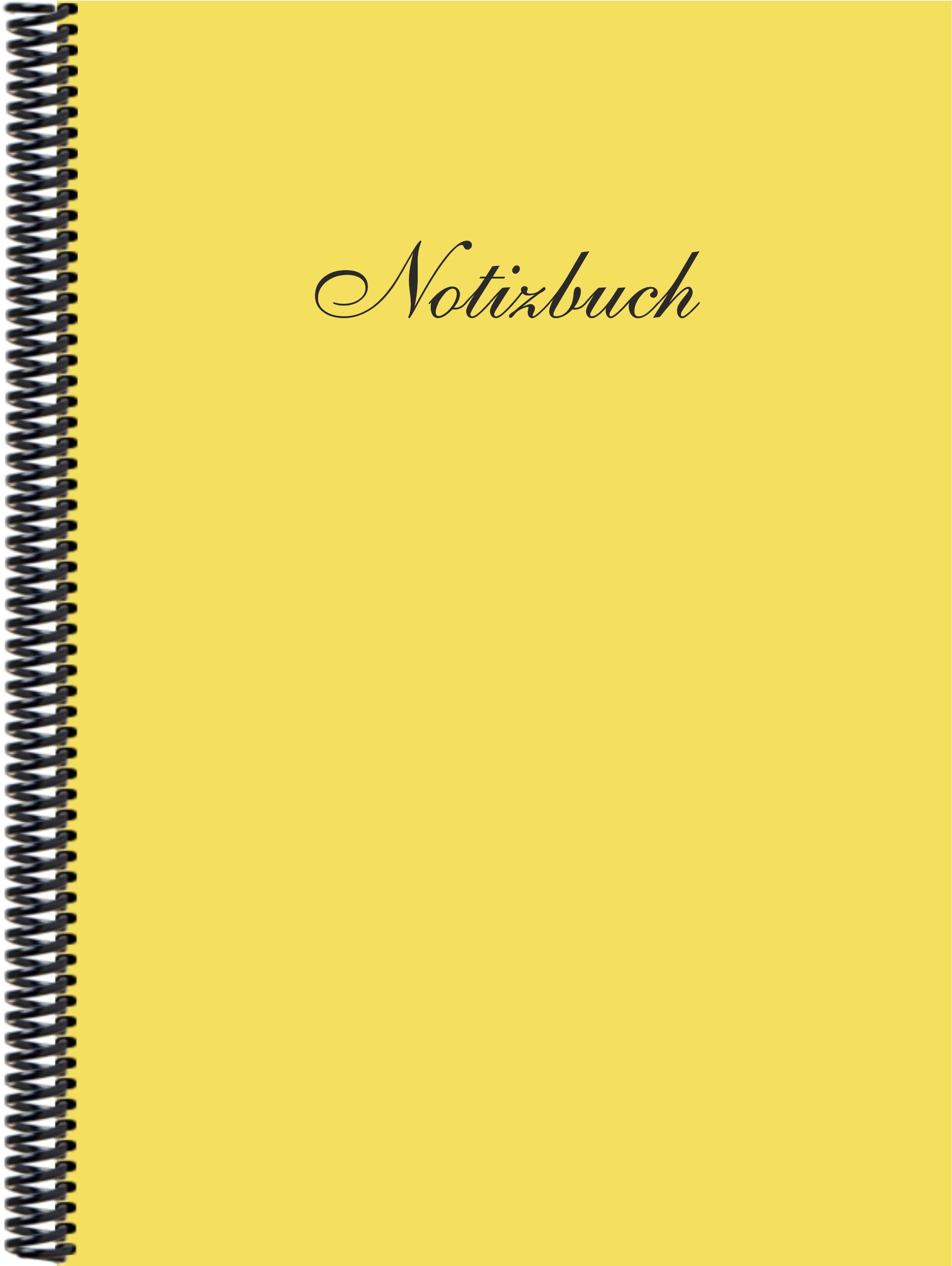 Trendfarbe Notizbuch blanko, DINA4 der E&Z Verlag Gmbh in zitronengelb Notizbuch