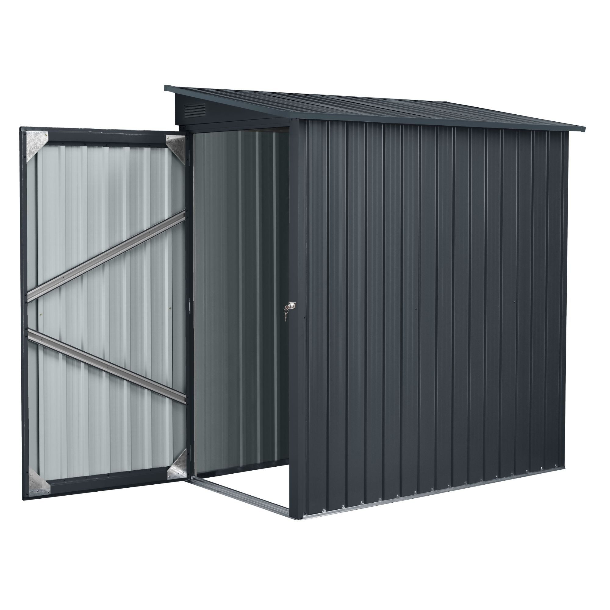 osoltus Gerätehaus osoltus Metall Gerätehaus Fahrradgarage Geräteschuppen 1,7m² 185 x