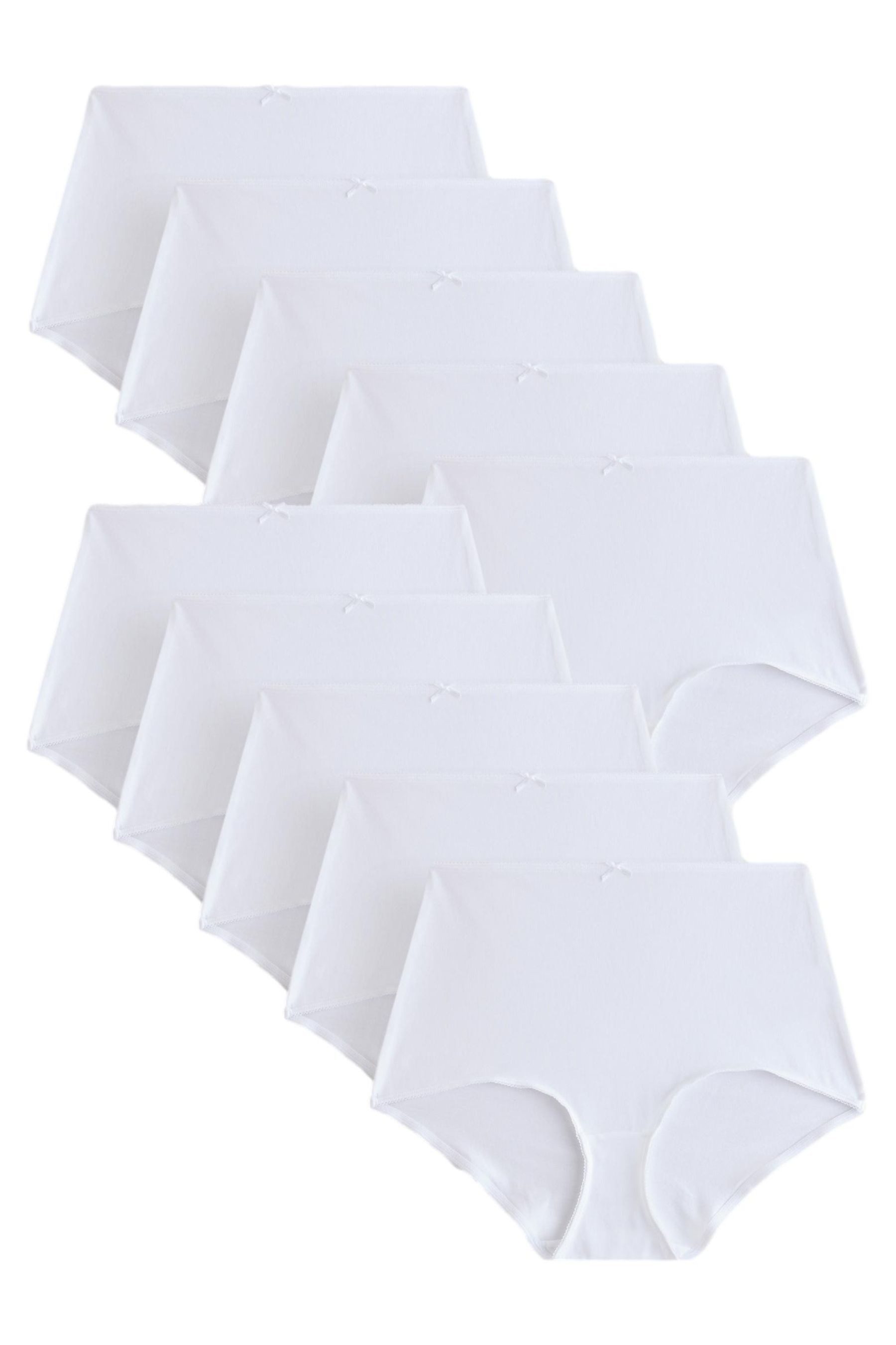 Next Taillenslip Baumwoll-Slips mit voller Bedeckung, 10er-Pack (10-St)