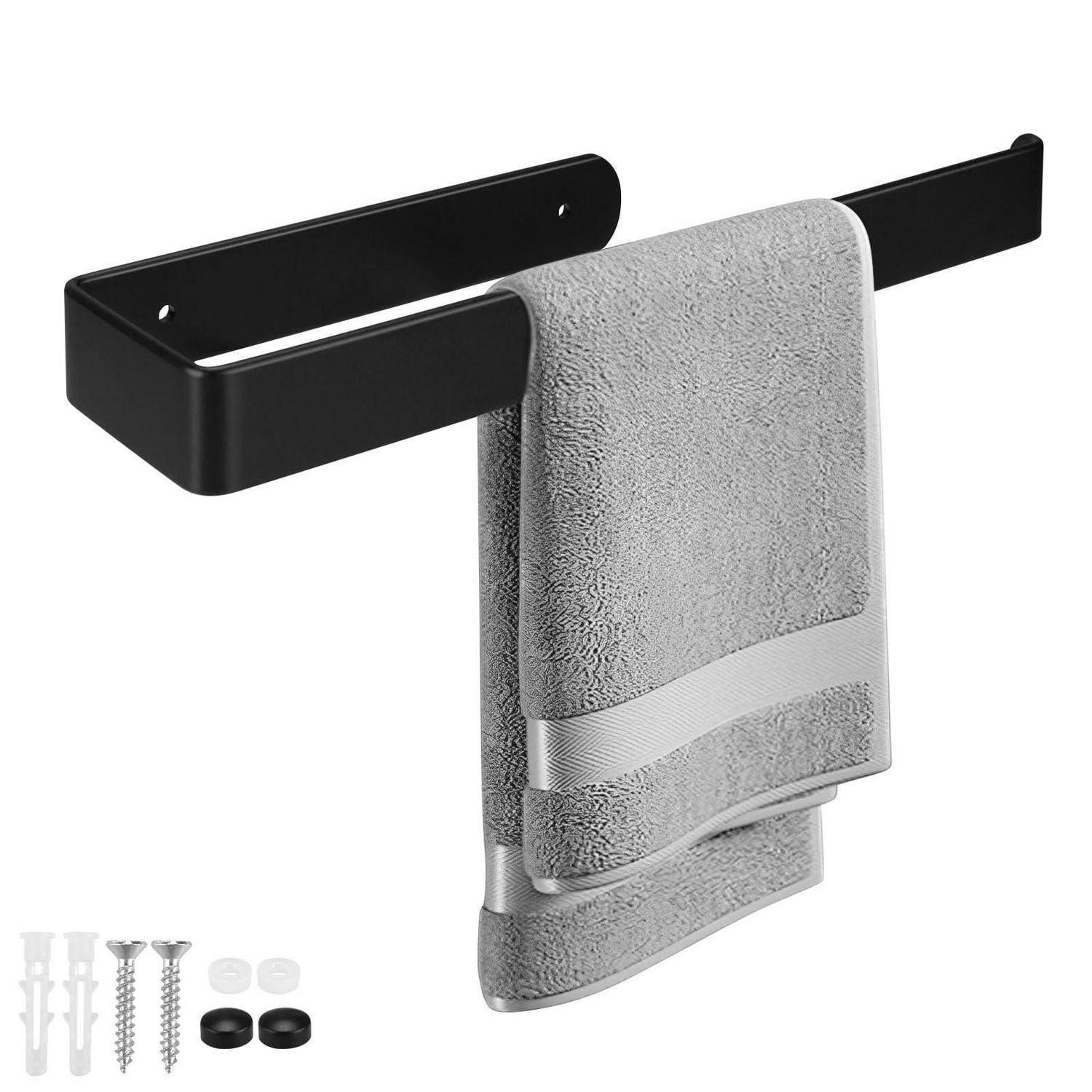 LuxusKollektion Handtuchhalter Handtuchhalter Schwarz 29,5cm Aluminium Wandmontage