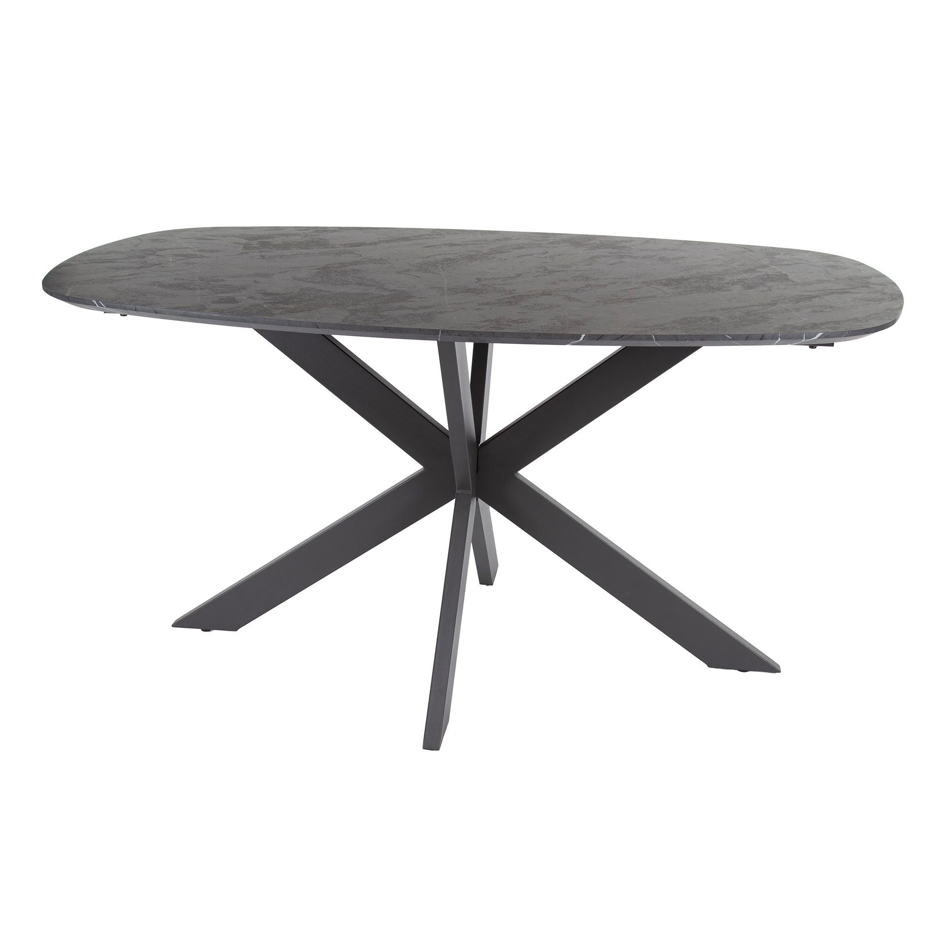 Maison ESTO Esstisch Esszimmertisch ARVADA Küchentisch Keramikoptik oval 3 Größen (Einzeltisch, ohne Stühle), Keramikoptik