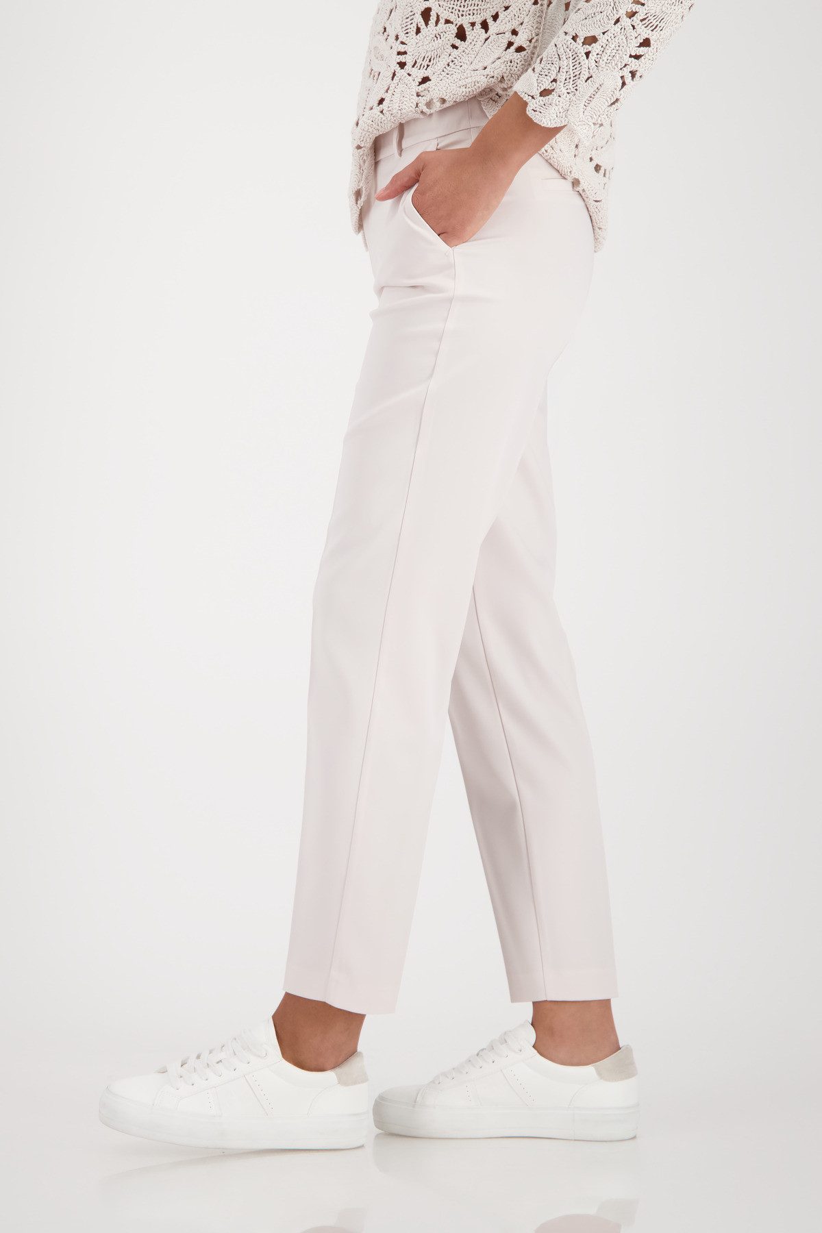 Monari Bügelfaltenhose Hose Satin70cm Regular fit mit Bügelfalten