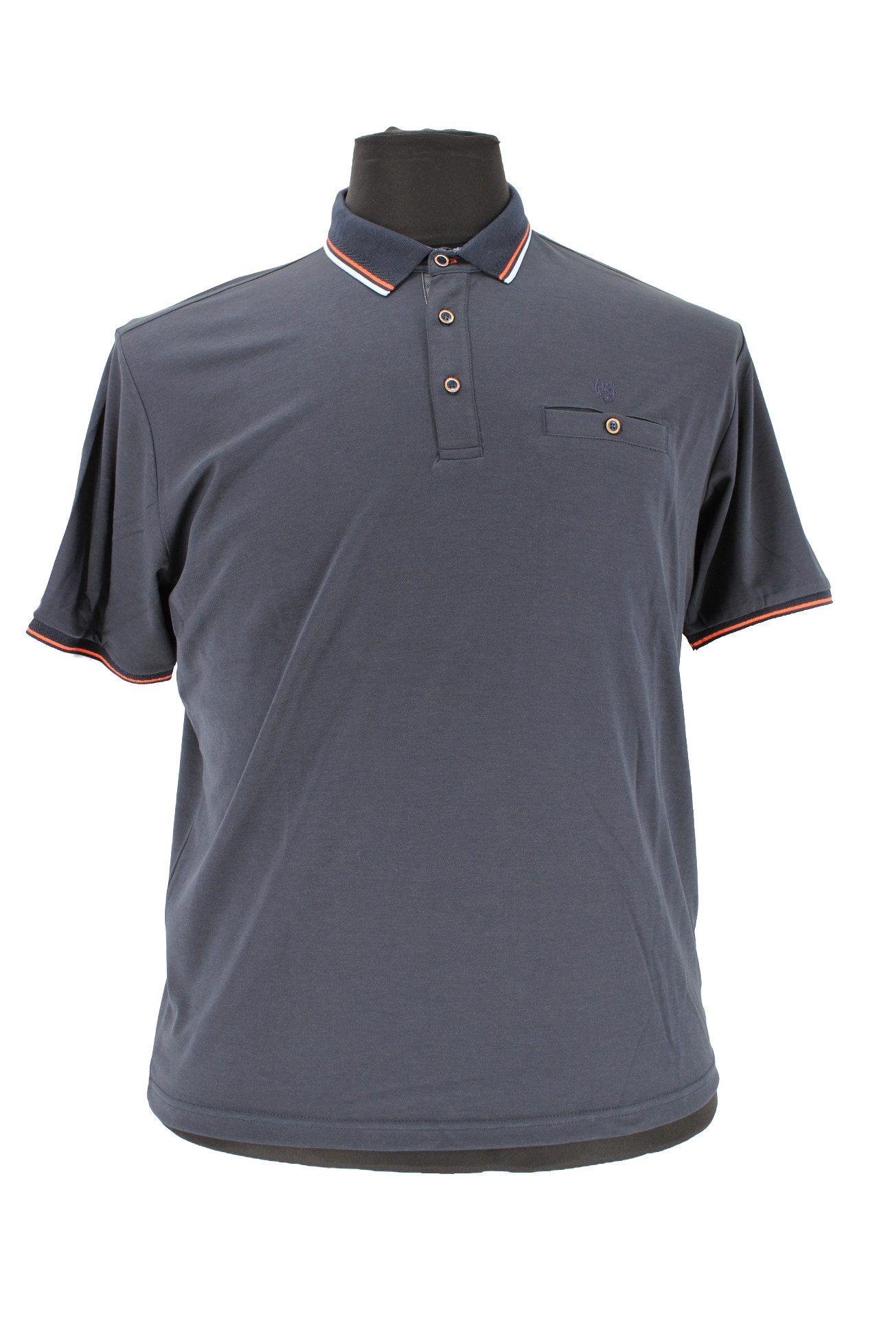 Mode Monte Carlo Poloshirt Monte Carlo Herren Polo-Shirt Dunkelblau ? Klassisches Kurzarm Poloshi