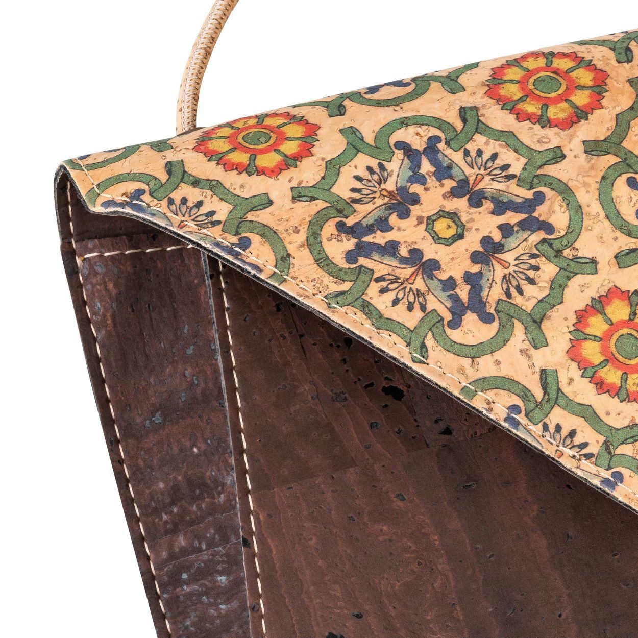 Kork-Deko.de Handtasche Kleine Kork-Handtasche braun – vegane Clutch zum Umhängen