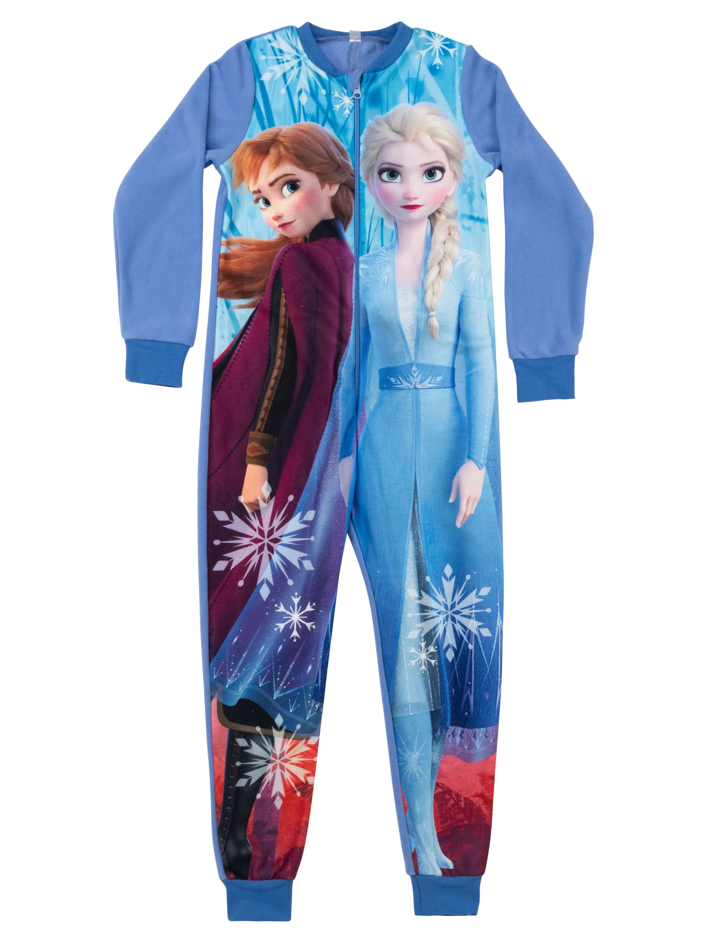 Jumpsuit Die Eiskönigin Jumpsuit Anna & Elsa Frozen Overall Pyjama Schlafanzug