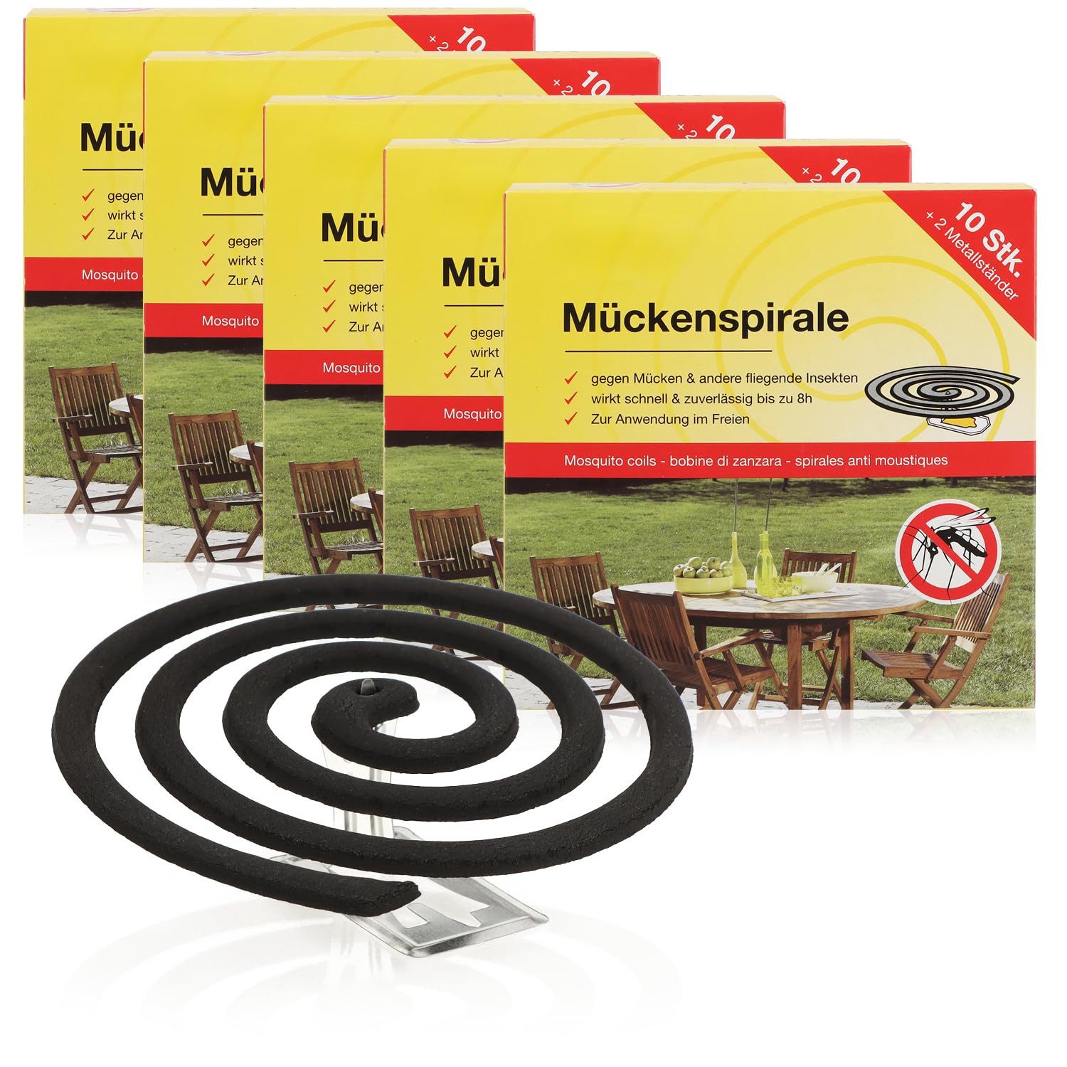 com-four Insektenvernichter Mückenspirale mit Halter -