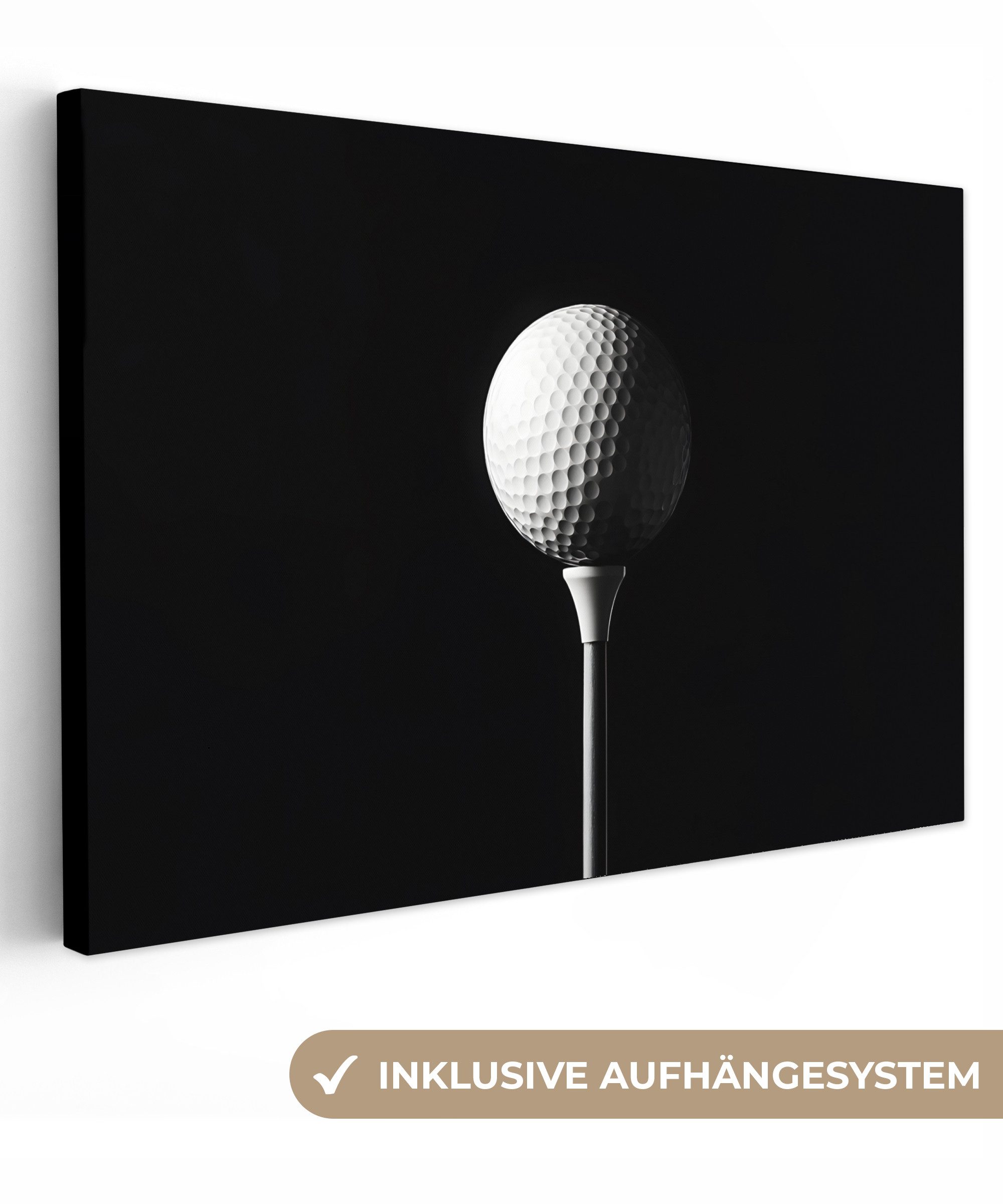 OneMillionCanvasses® Leinwandbild Golfball - Minimalistisch - günstig online kaufen