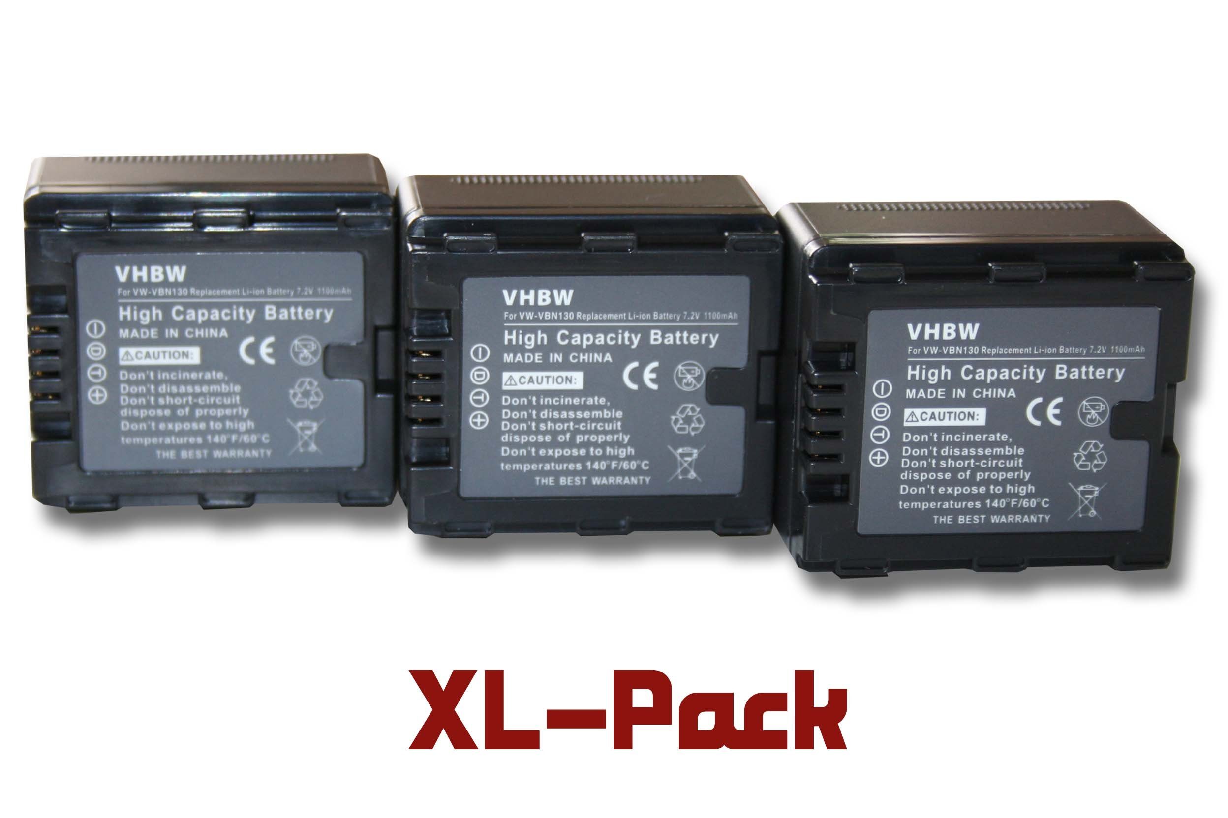 vhbw Kamera-Akku passend für HC-X900M / mit HC-X810, 1100 mAh Panasonic Digital (1100mAh, HC-X800, Camcorder 7,2V, Kamera Li-Ion) Kompatibel HC-X900