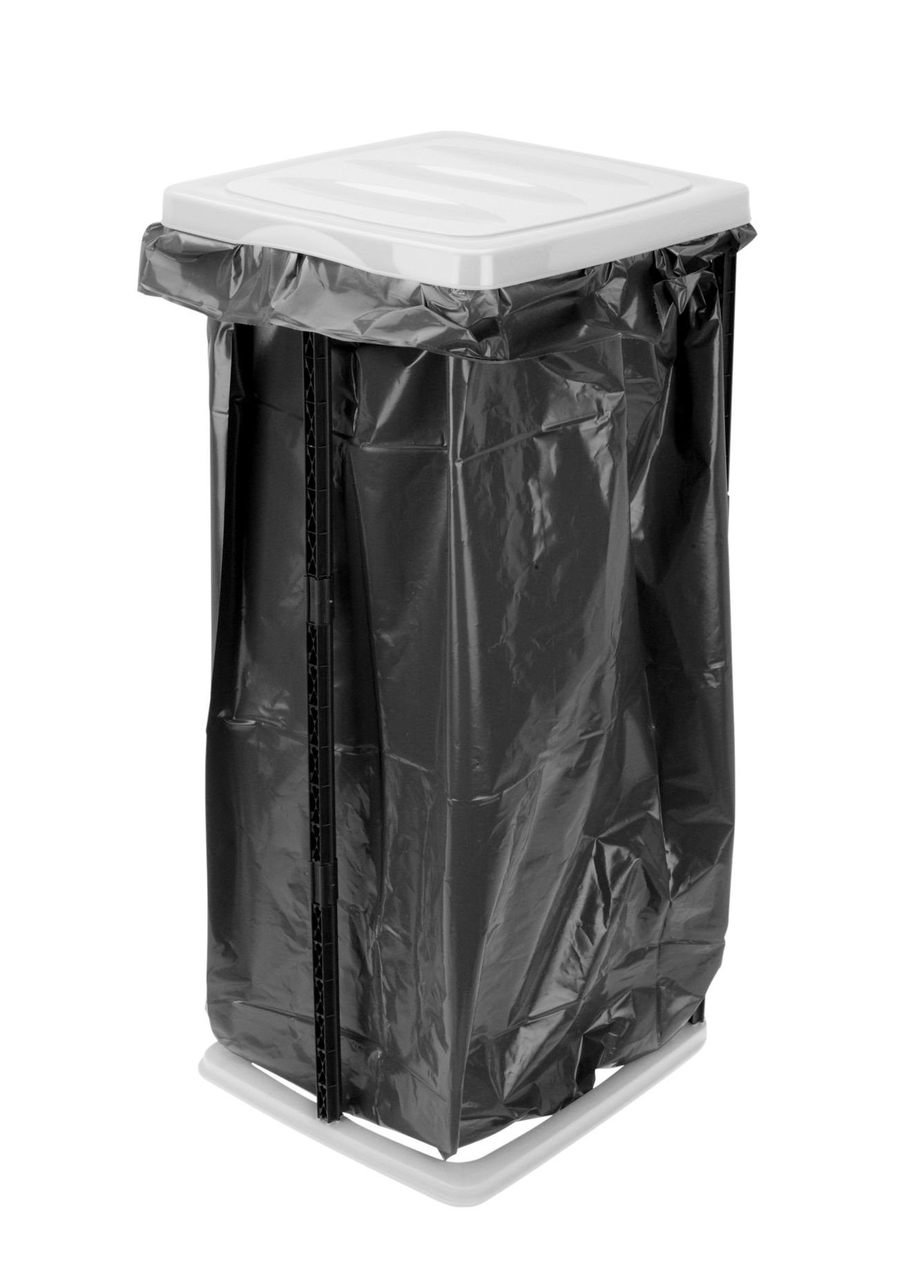 Hinrichs Müllsackständer - 2x Müllsackhalter mit Deckel und Klemmring