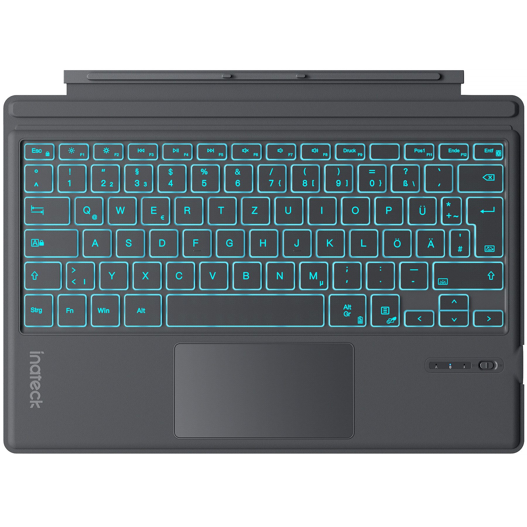 inateck Keyboard Surface gray, Sureface GO 1-4 Com. QWERTZ