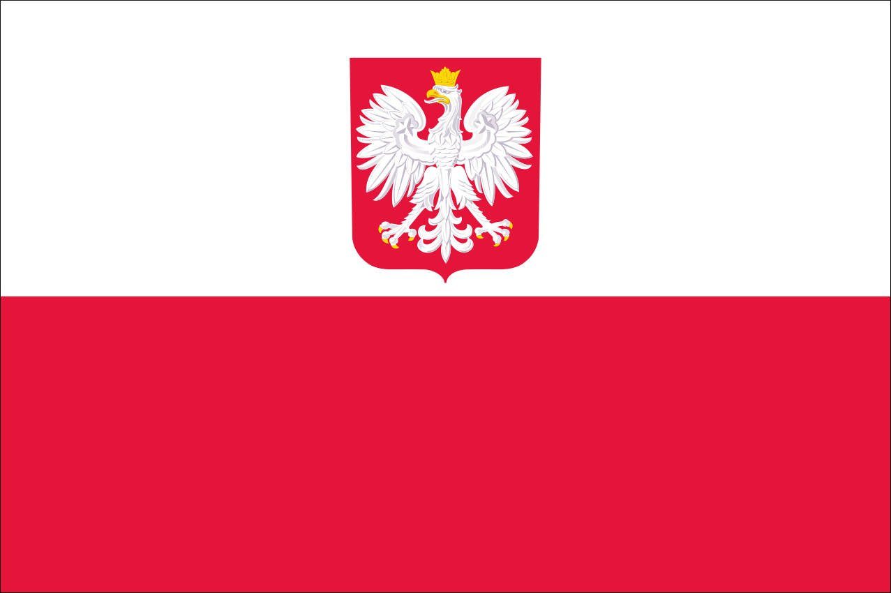 Polen flaggenmeer Querformat Flagge Wappen g/m² mit 110 Flagge