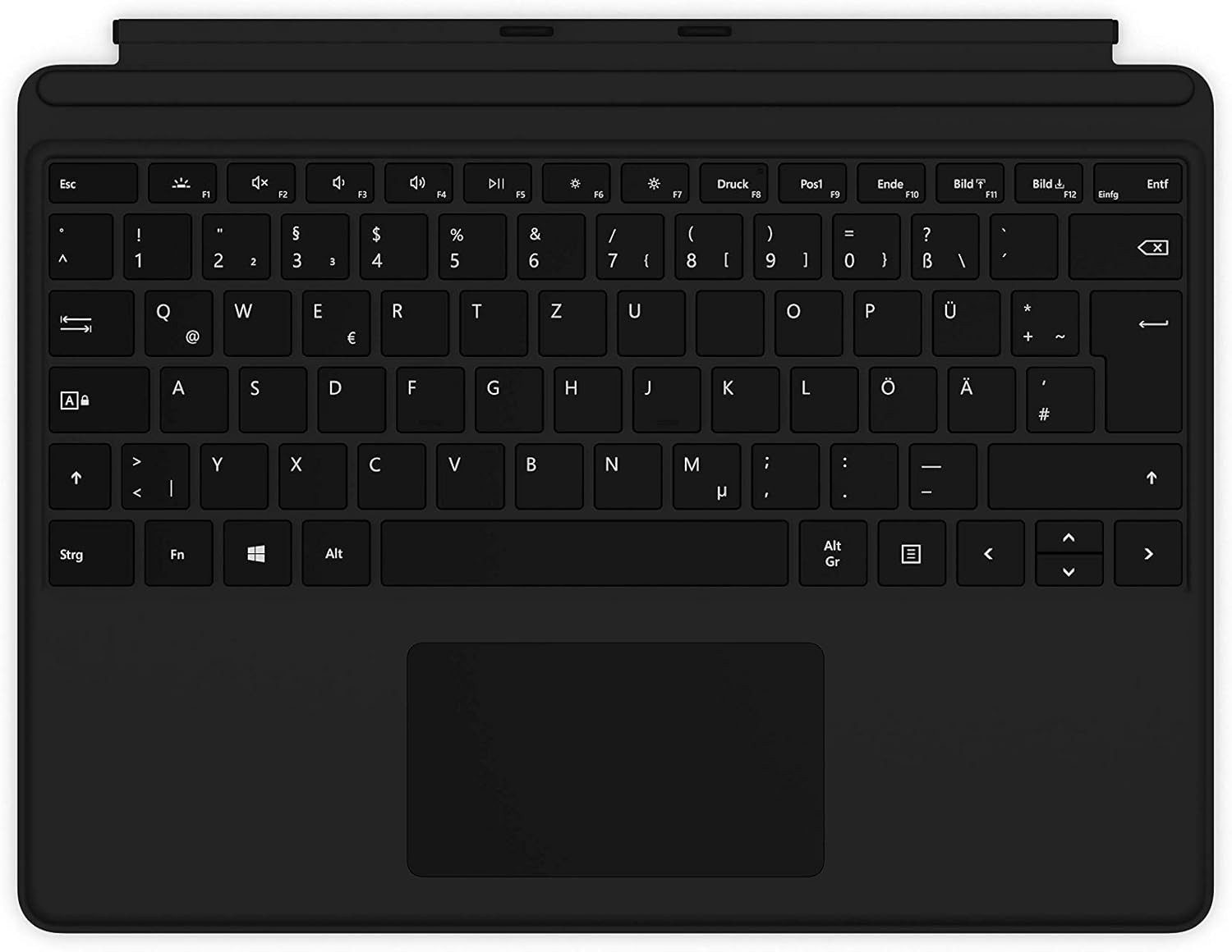 Microsoft Microsoft Surface Pro X / SUrface Pro 8 Type Cover Keyboard schwarz Tablet-Tastatur (Beschleunigungssensor, beleuchtete Tastatur, Touchpad, Chiclet)