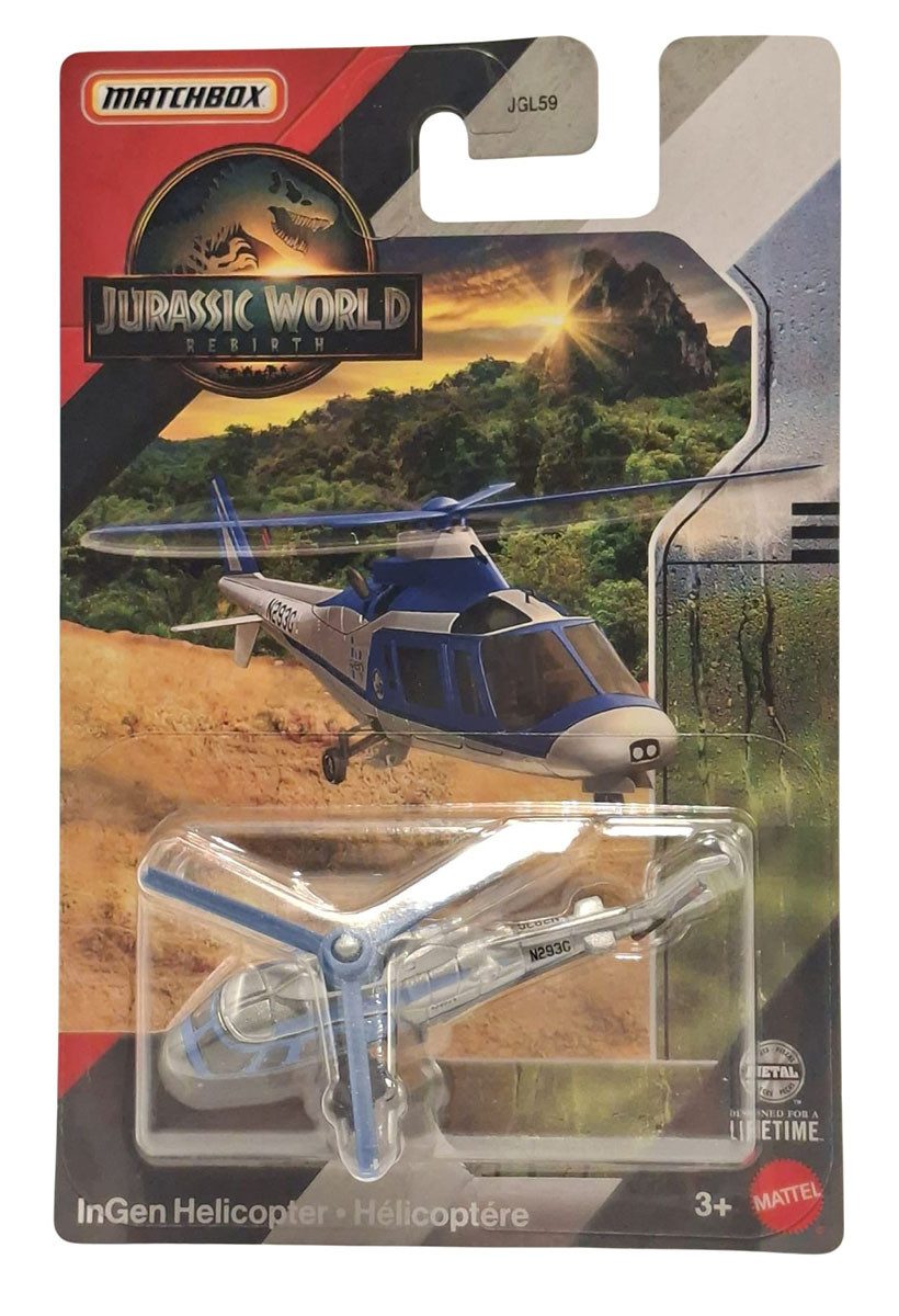 MATCHBOX Spielzeug-Hubschrauber Matchbox Jurassic World Rebirth InGen Helicopter Modellhubschrauber