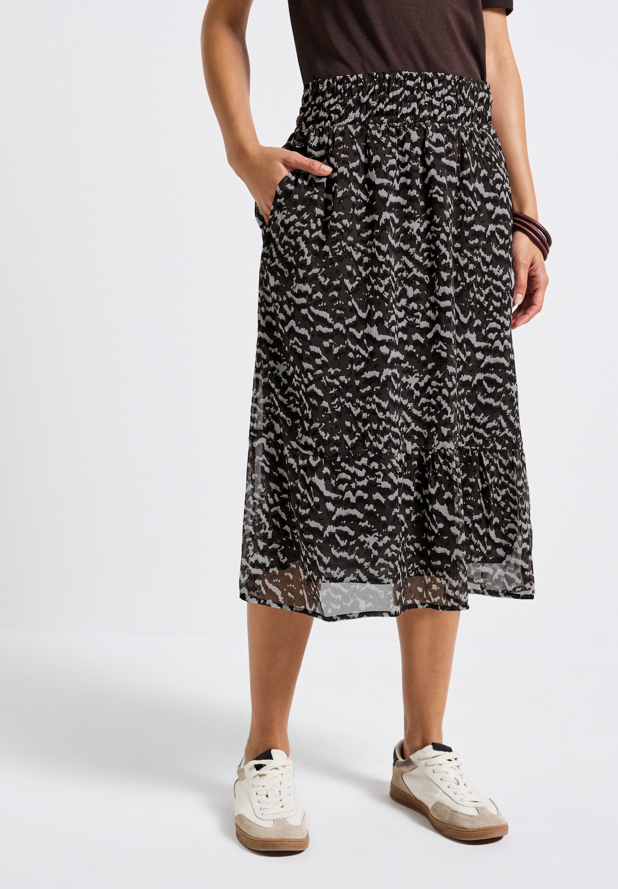 STREET ONE Midirock mit All-Over Print günstig online kaufen