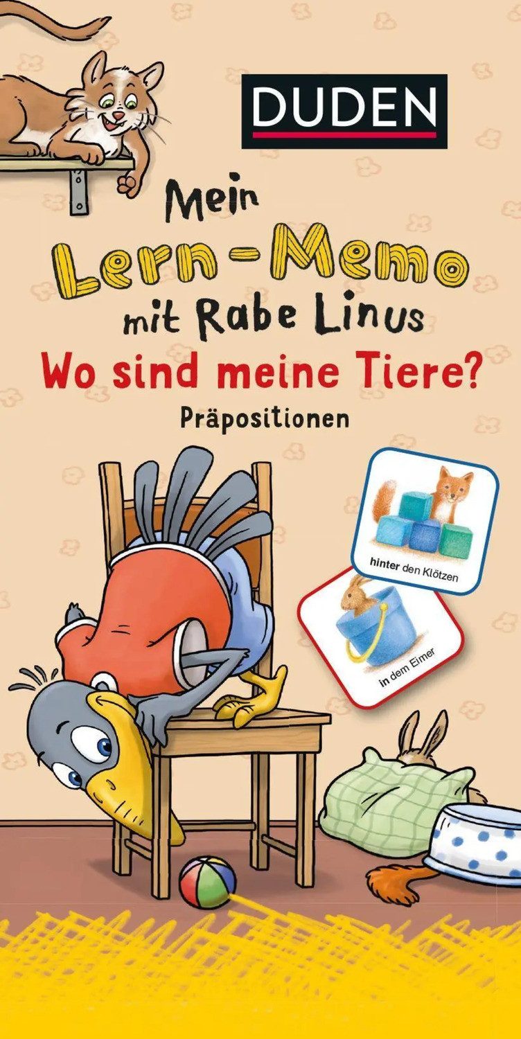 Duden Spiel Mein Lern-Memo mit Rabe Linus - Wo sind meine Tiere?...