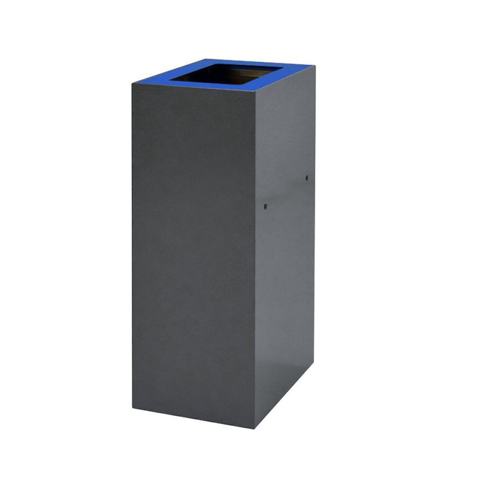Mülltrennsystem L, Blau modulare mit PROREGAL® Deckel 60 für Abfalltrennanlage Anthrazit