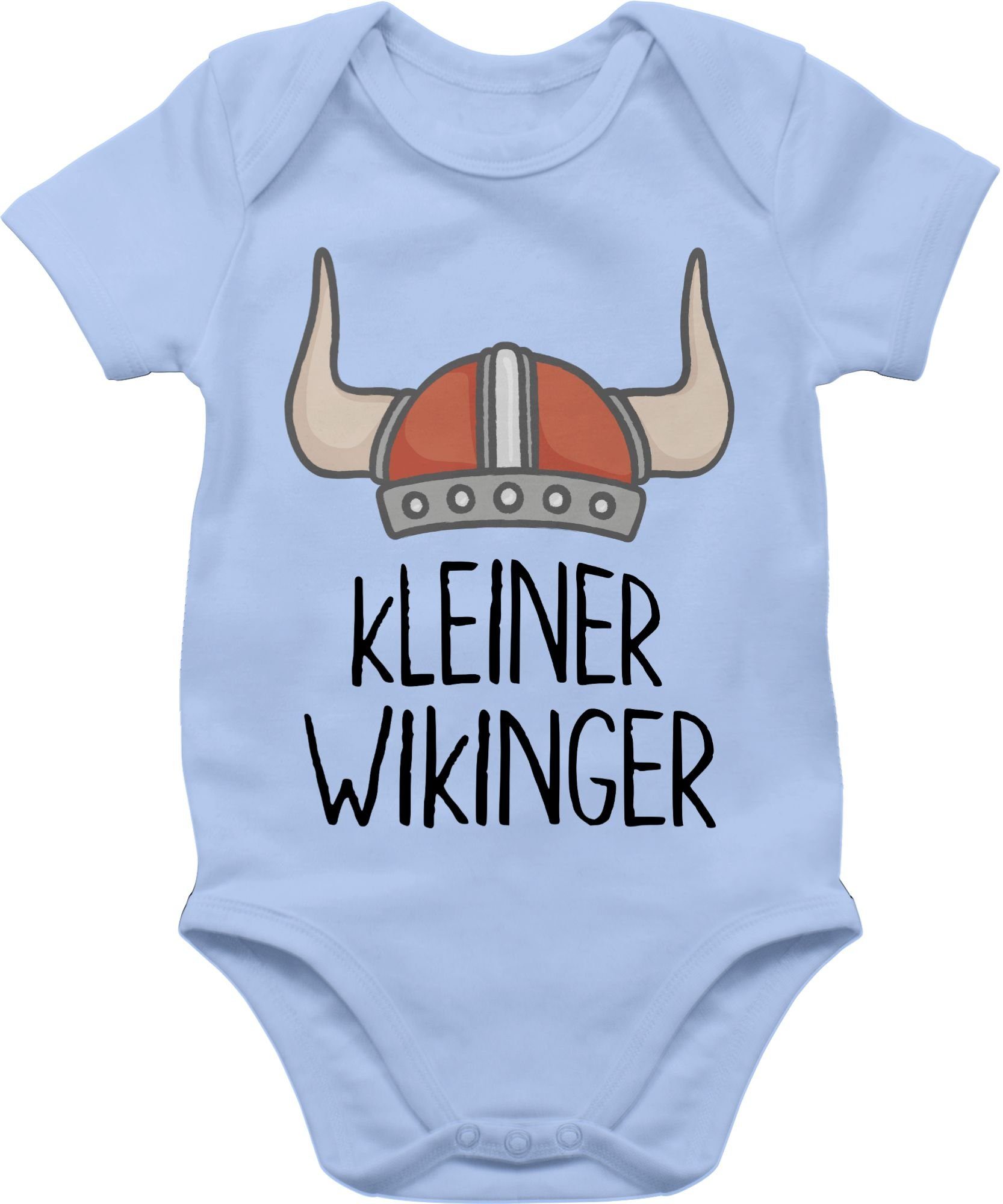 Shirtracer Shirtbody kleiner Wikinger Wikinger & Walhalla Baby 3 Babyblau