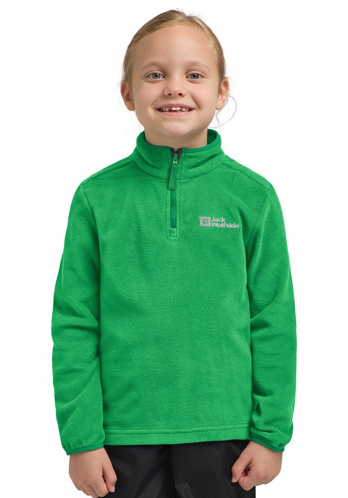 Jack Wolfskin Stehkragenpullover TAUNUS HALFZIP K mit hohem Stehkragen, aus Fleece-Material