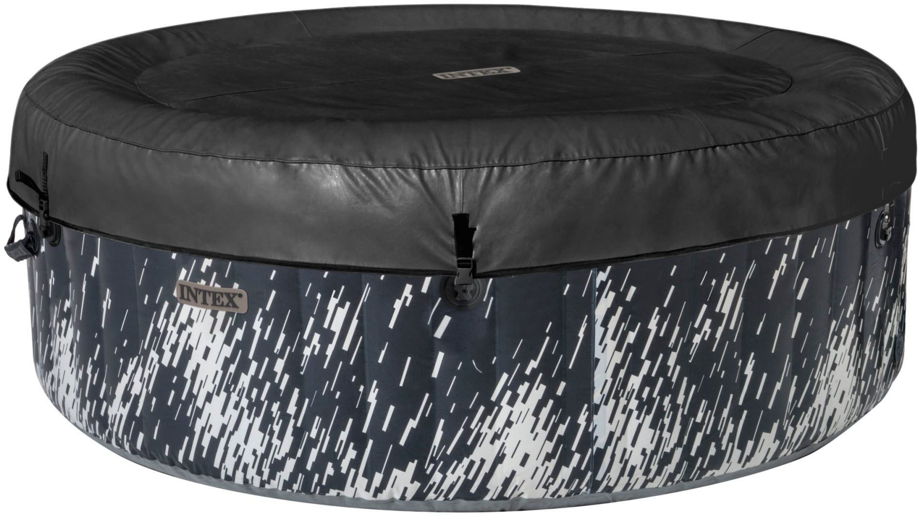 Intex Whirlpool Glow Deluxe, aufblasbares Aufstellbecken, (Set, 9-tlg), 145 cm Durchmesser