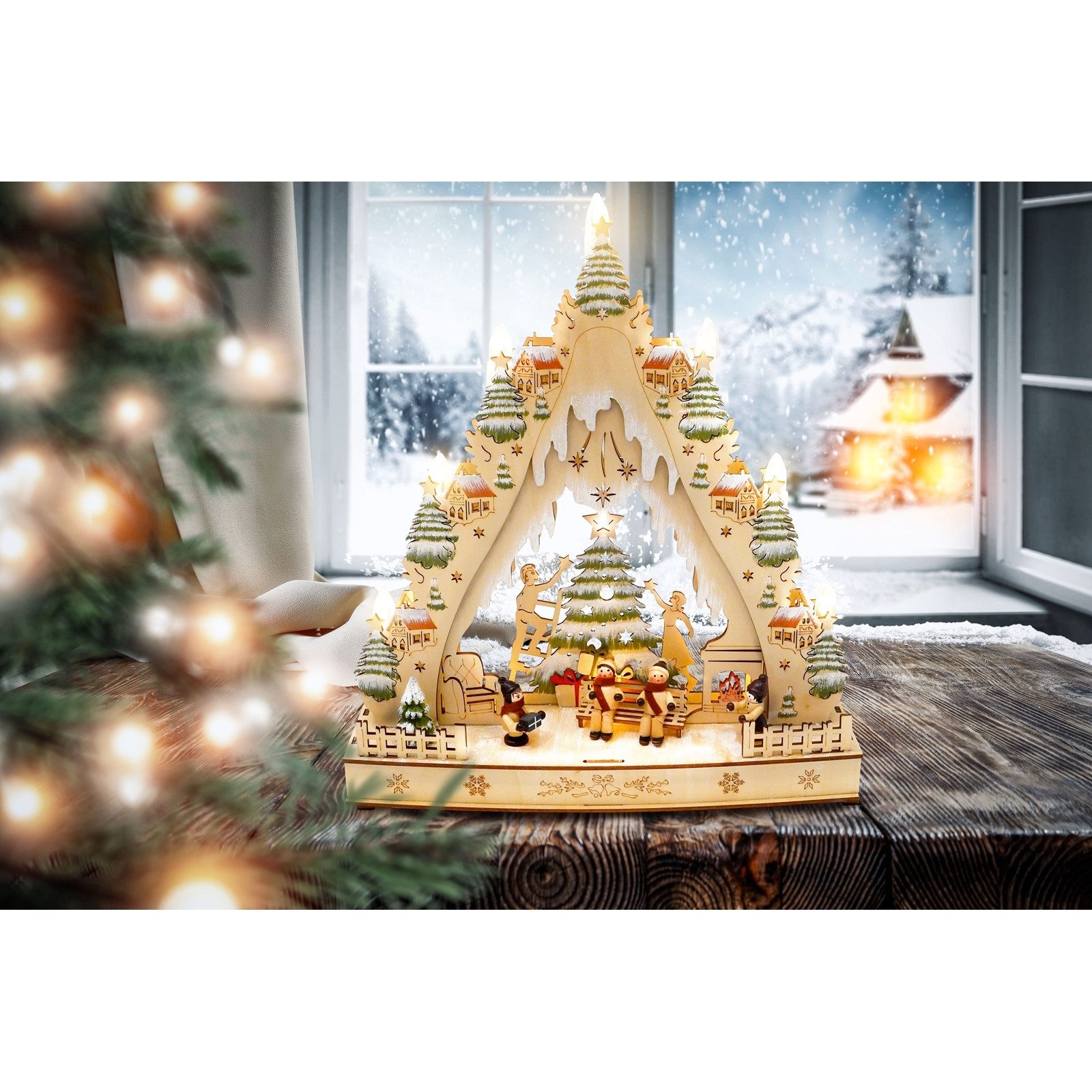 HTI-Living Schwibbogen LED Schwibbogen Lichterspitze Weihnachtsbaum (1-tlg) günstig online kaufen