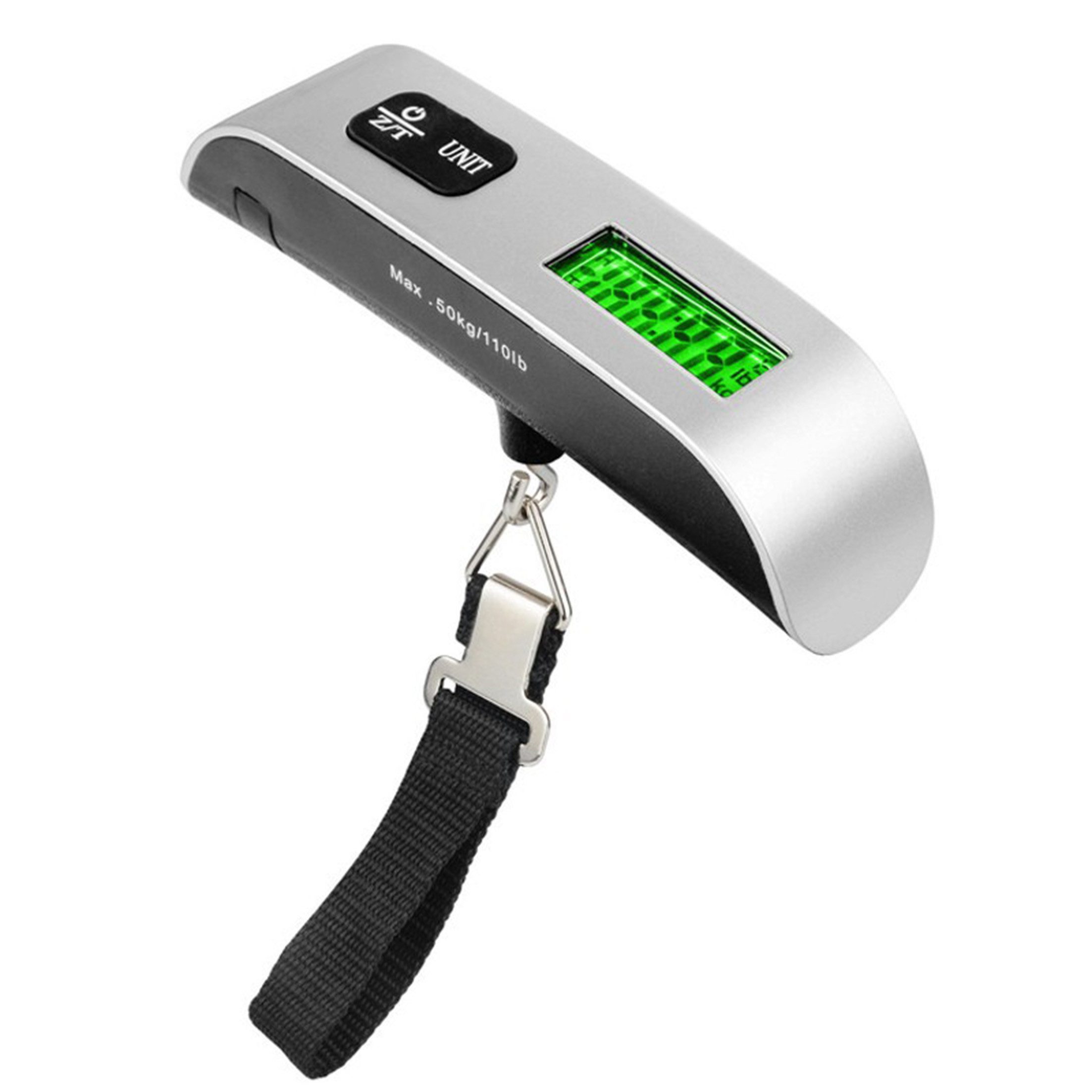 feinlux Kofferwaage Elektronische Handwaage,Gepäckwaage, Tragkraft 50 kg, (Set), mit Temperatursensor,50KG, Gepäckwaage mit Hintergrundbeleuchtung