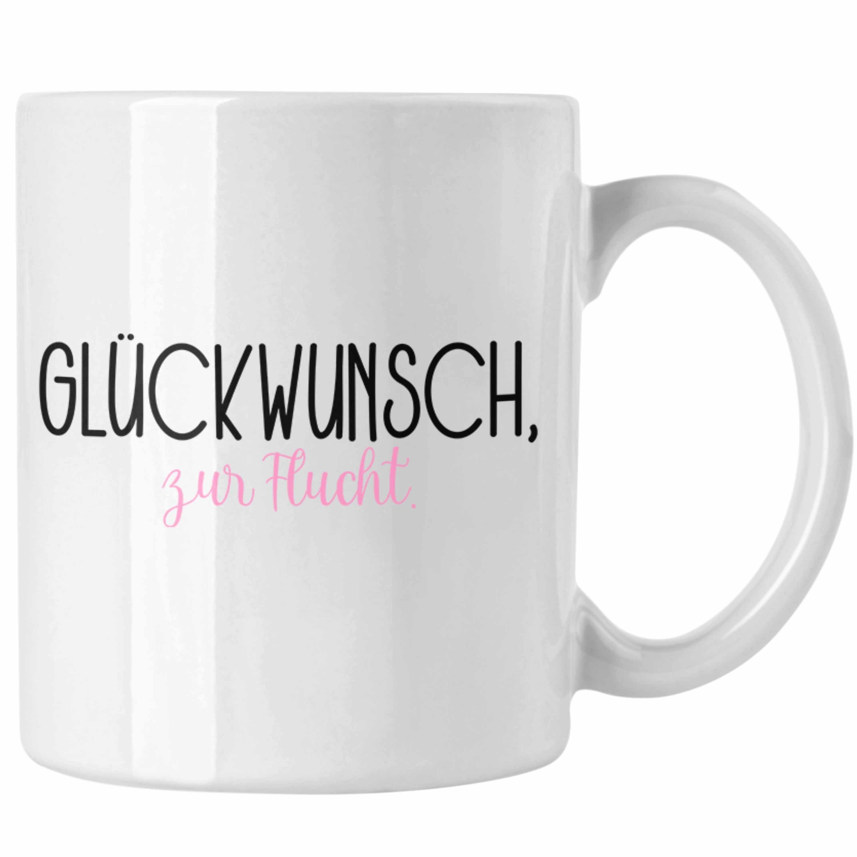 Geschenk Lustig Flucht Trendation Zur - Abschied Jobwechsel Sprüche - Tasse Tasse Weiss Kollegin Trendation Abschiedsgeschenk Glückwunsch Kollege