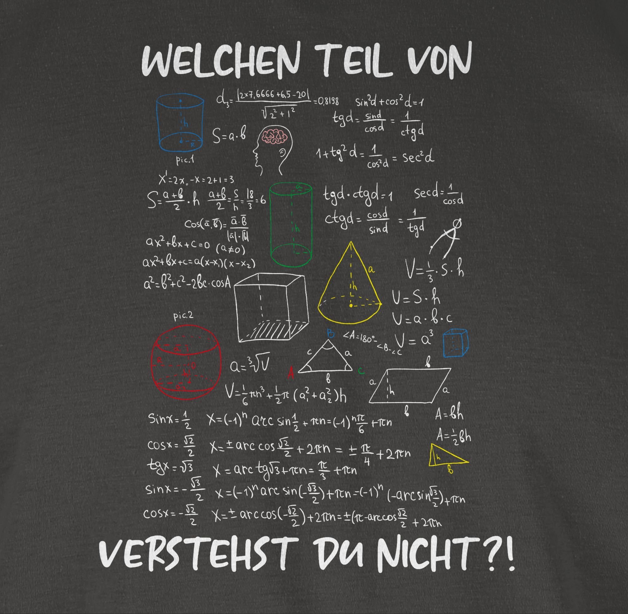 Teil nicht Physik Mathe Shirtracer Rechnen Lehrer 03 du Ma Welchen Dunkelgrau verstehst - Geschenk T-Shirt von