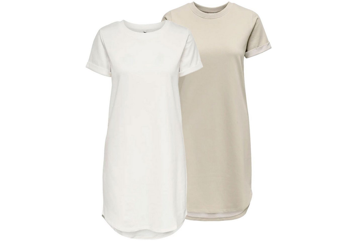 JDY Jerseykleid (Set) T-Shirt_Kleid für einen eleganten oder lässigen Look im 2er Sparpack