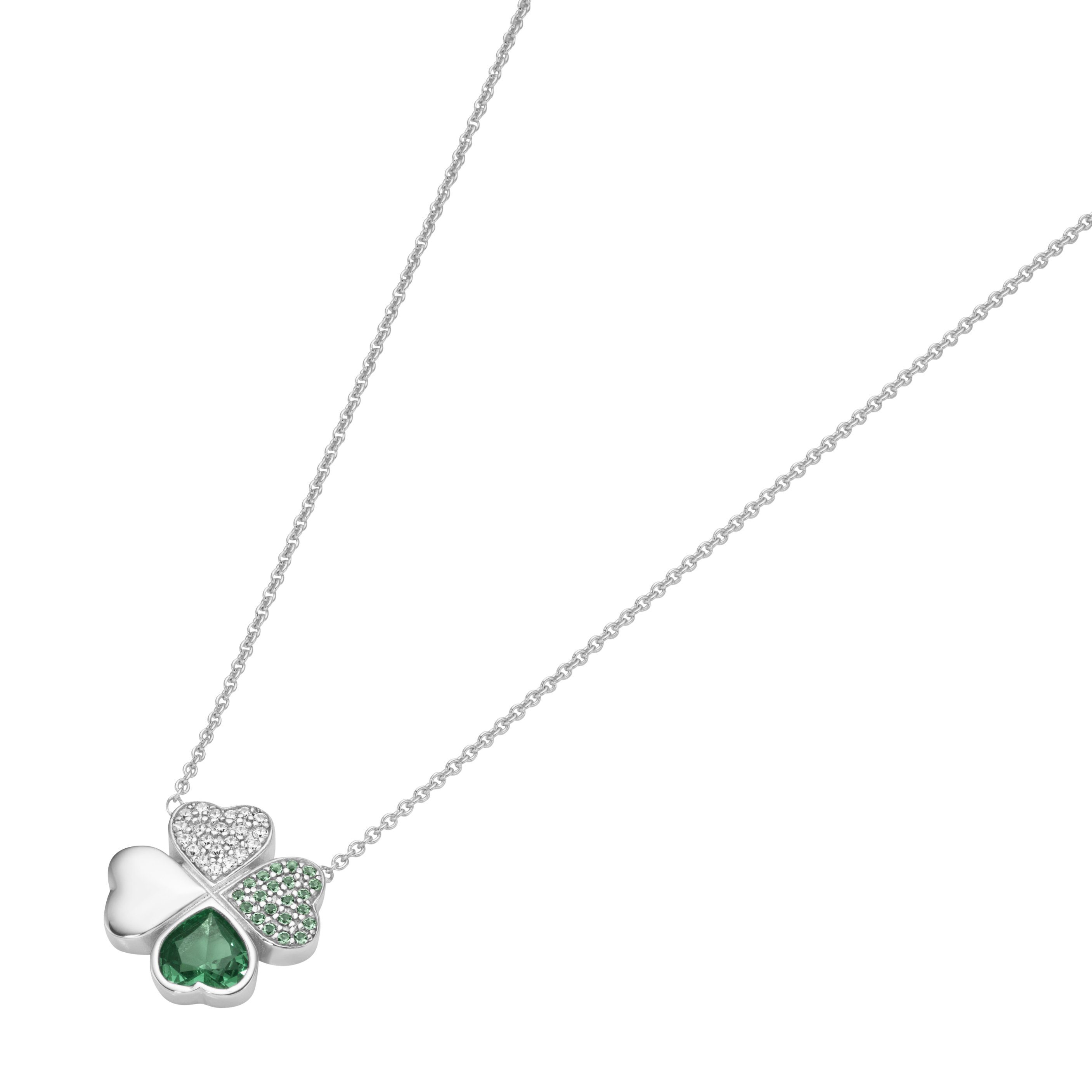 GIORGIO MARTELLO MILANO Collier Mittelteil Kleeblatt, Zirkonia und Kristall günstig online kaufen