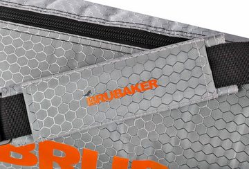 BRUBAKER Skitasche Carver Tec Pro Ski Tasche - Silber Orange (Skibag für Skier und Skistöcke, 1-tlg., reißfest und schnittfest), gepolsterter Skisack mit Zipperverschluss