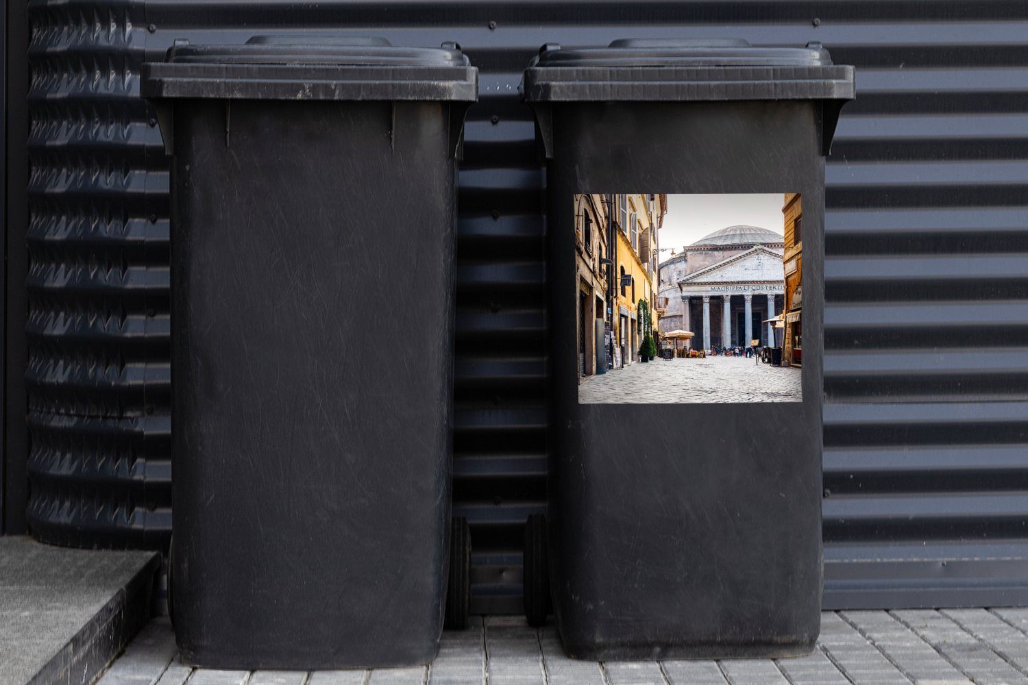 (1 alten Rom St), Wandsticker Container, Mülltonne, Mülleimer-aufkleber, MuchoWow Gasse Abfalbehälter Sticker, im