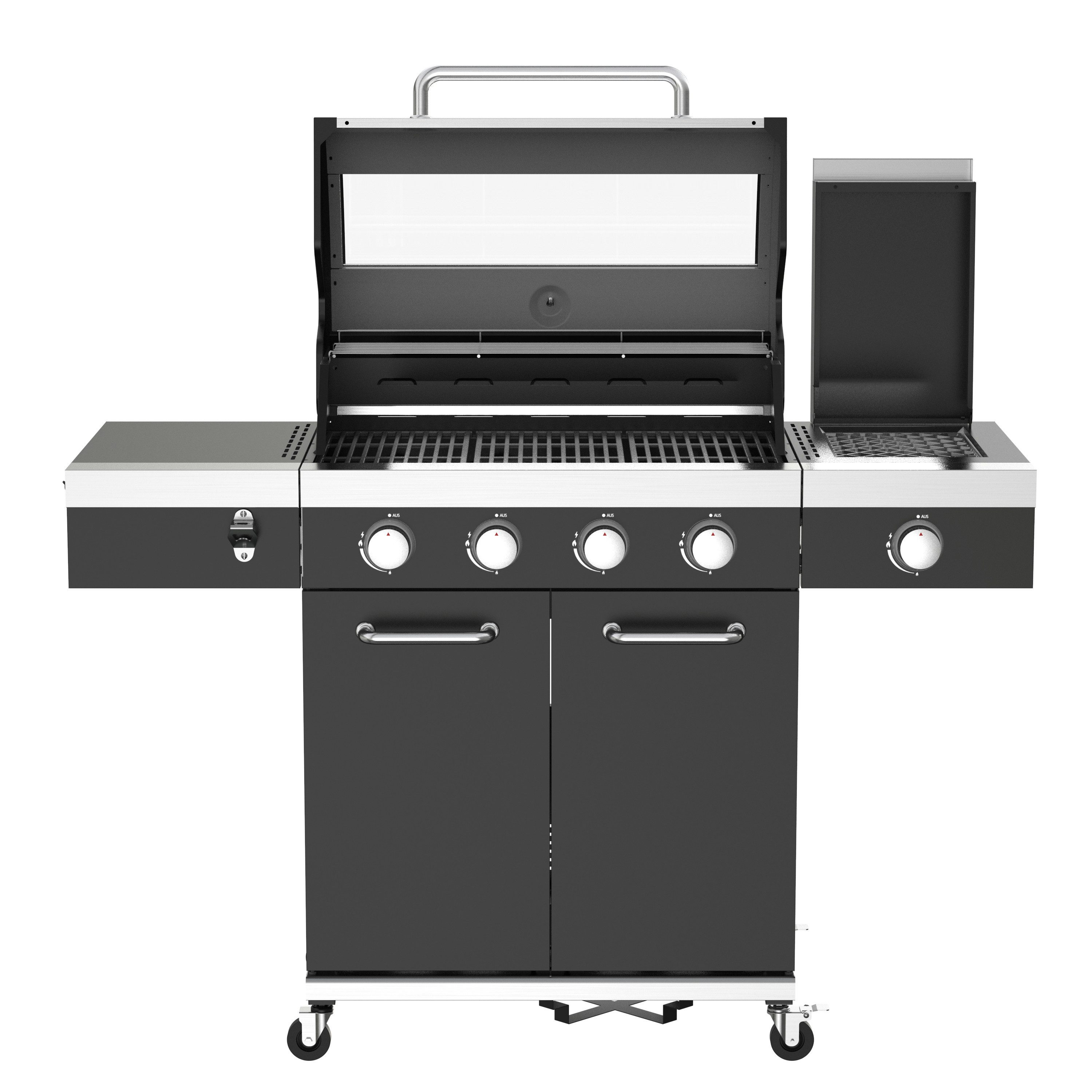 El Fuego Gasgrill Gasgrill "Kingsten" von El Fuego®, 4 + 1 Brenner, inkl. viel Zubehör