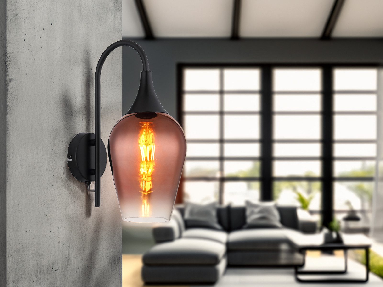 GLOBO LIGHTING LED Wandleuchte, LED wechselbar, warmweiß, Ausgefallen-e inn günstig online kaufen