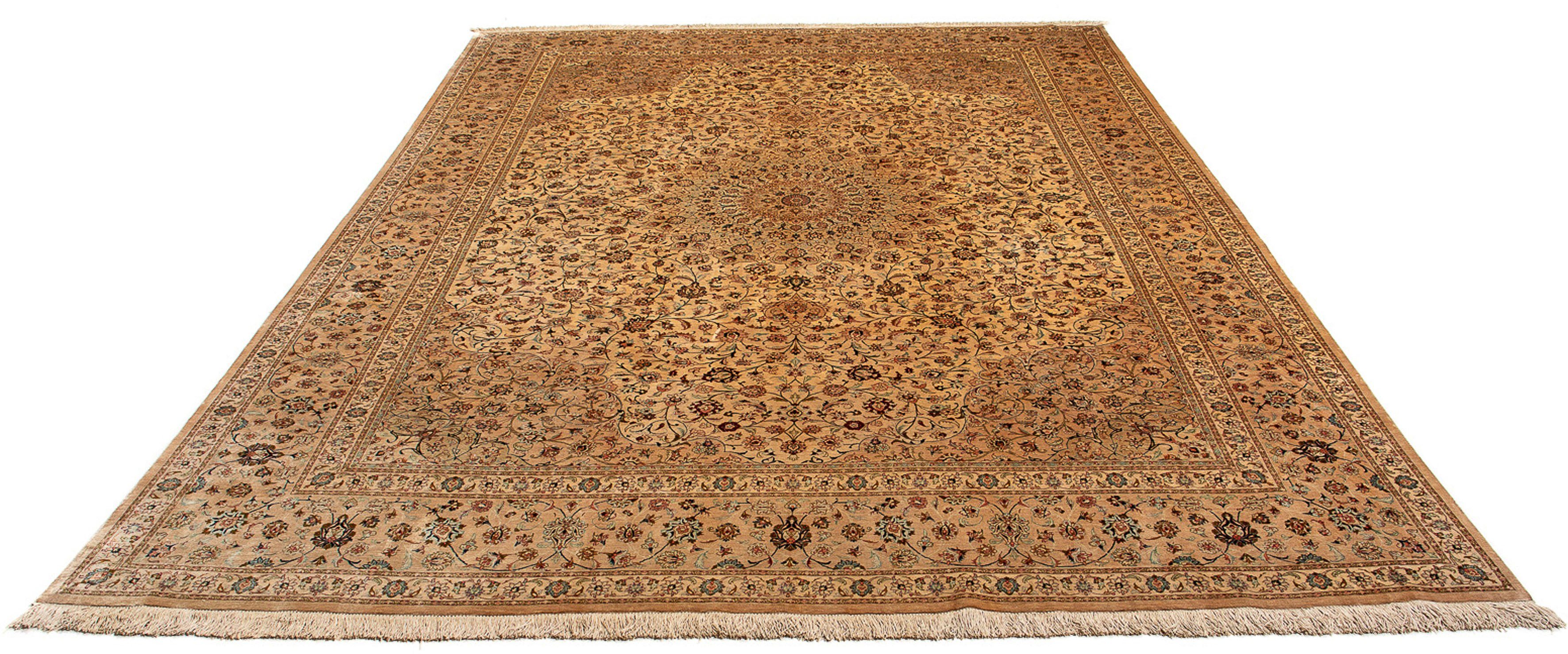 Orientteppich Perser - Ghom - 354 x 243 cm - mehrfarbig, morgenland, rechteckig, Höhe: 10 mm, Wohnzimmer, Handgeknüpft, Einzelstück mit Zertifikat