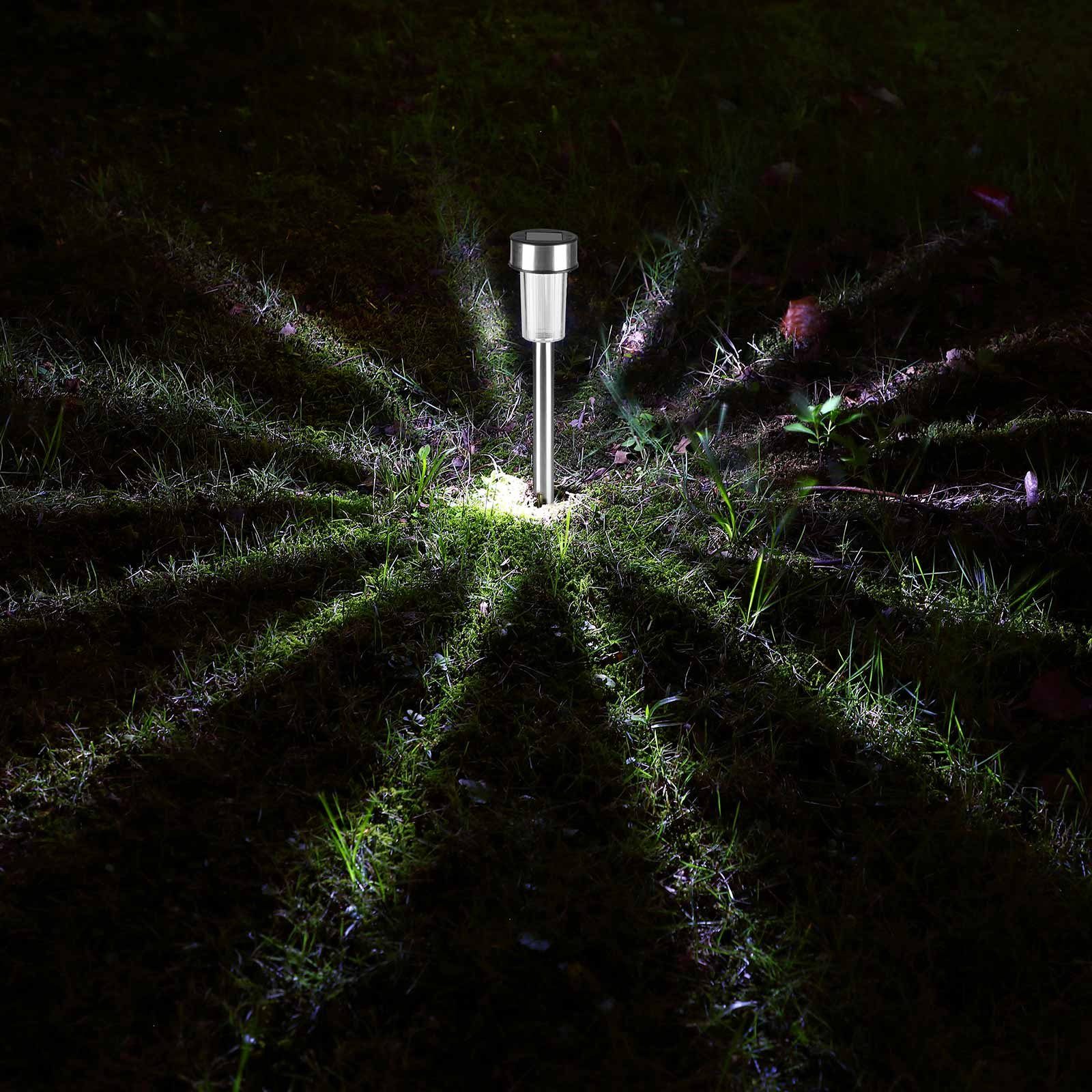 monzana LED Solarleuchte, Solarlampe, 8er Set Solarlampen für Draußen mit Erdspiess Wetterfest Balkon Außen