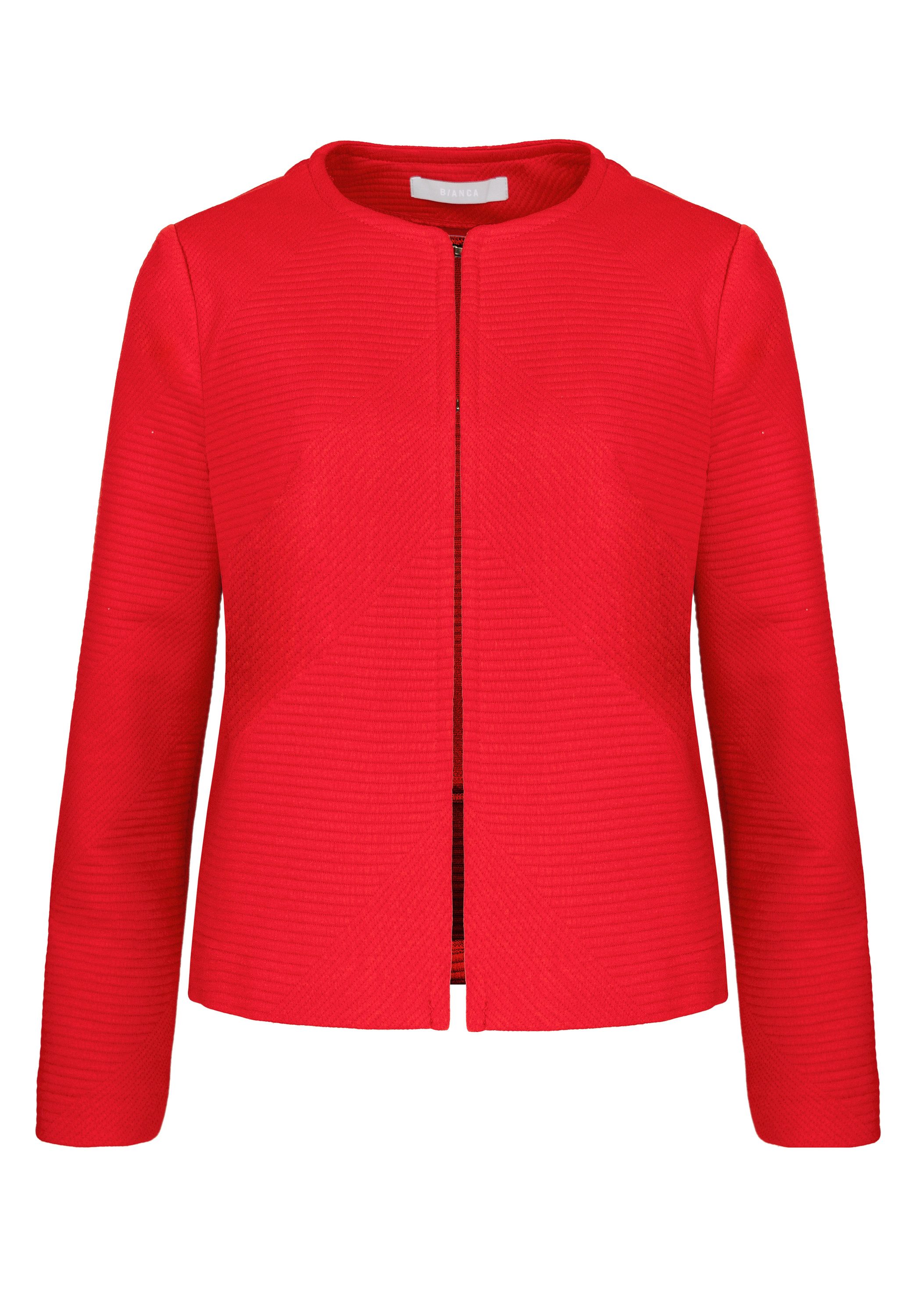 bianca Kurzjacke TALIA aus Struktur-Jersey in der Trendfarbe 'red pepper' günstig online kaufen