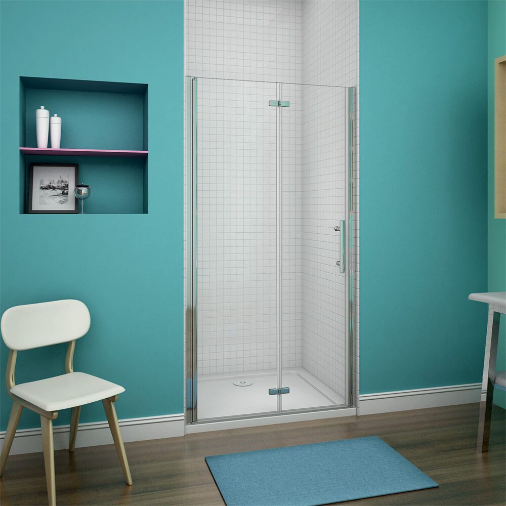 duschspa Dusch-Falttür Duschtür Falttür Nischentür Duschabtrennung Duschkabine NANO Glas, 70x185 cm, Sicherheitsglas, (Set) Klarglas, Nano Glas, links und rechts montierbar